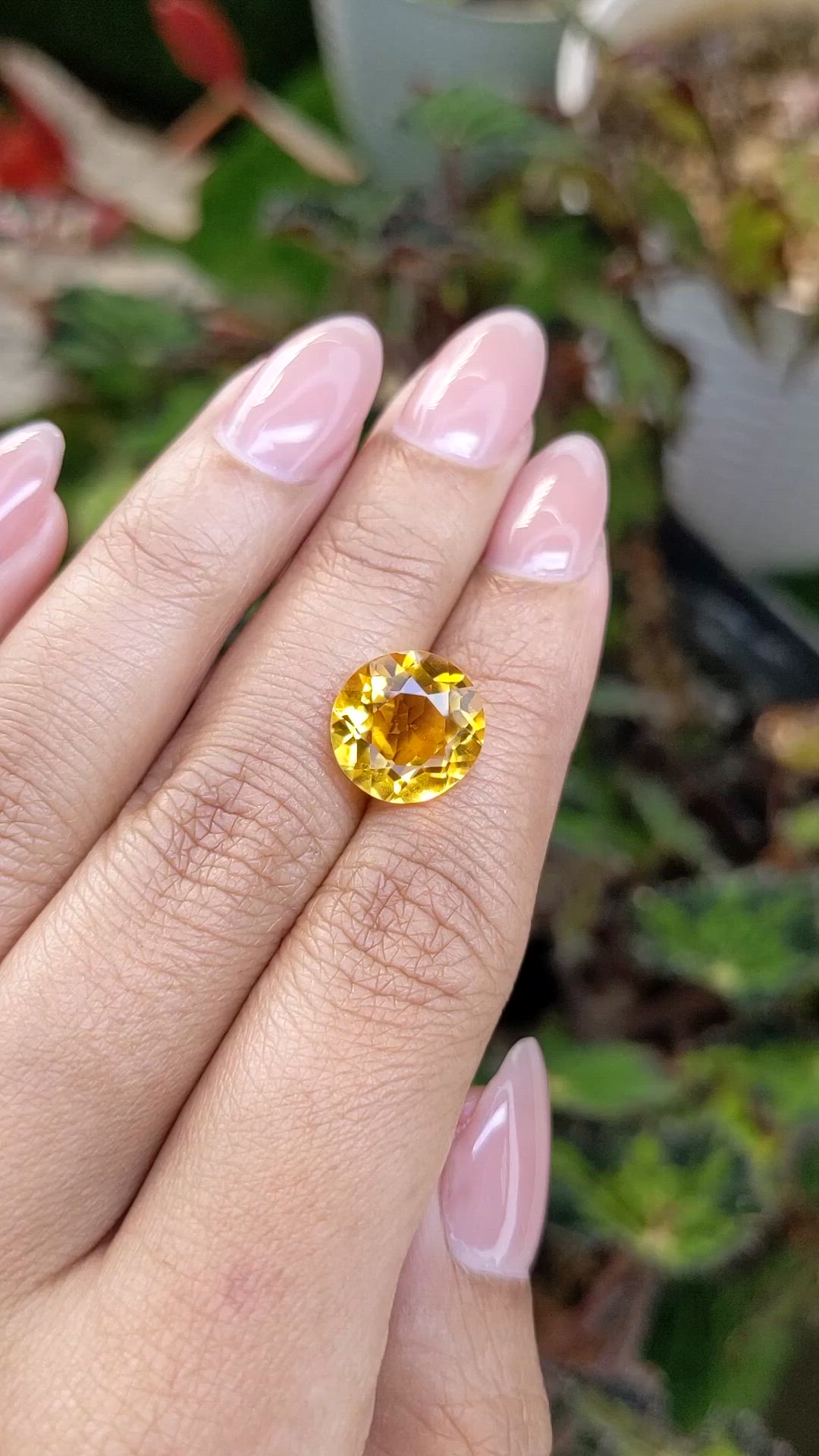 5.21 Ct. Yellow Citrine from Brazil Size Video