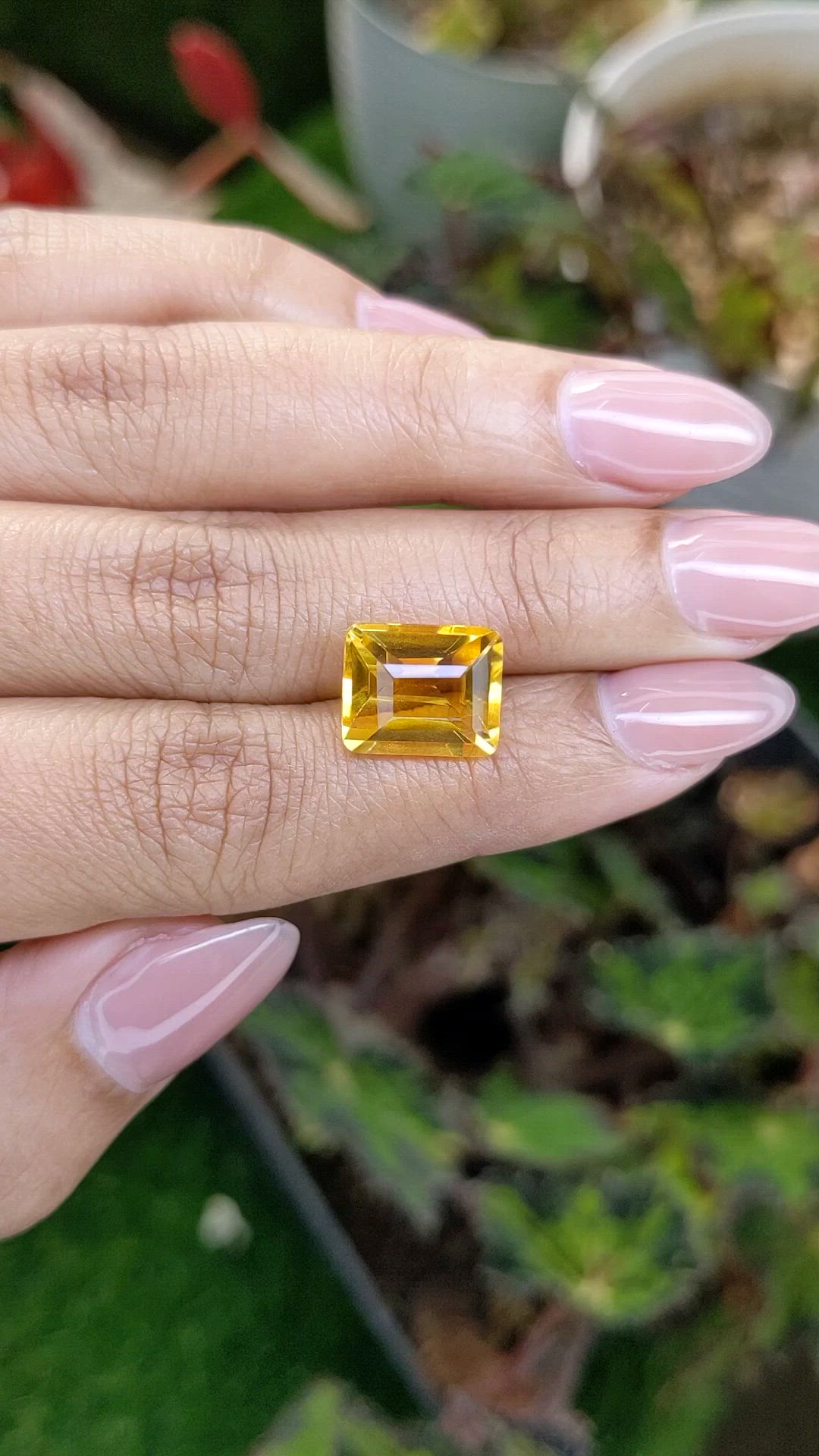 5.94 Ct. Yellow Citrine from Brazil Size Video