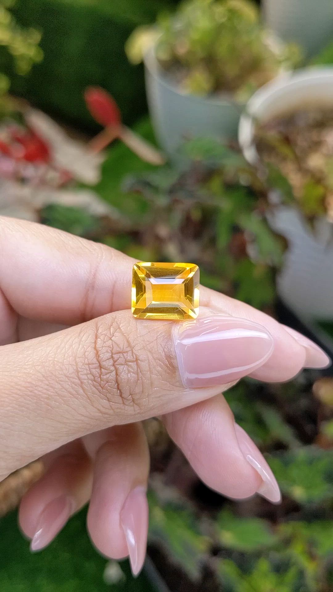 5.94 Ct. Yellow Citrine from Brazil Size Video