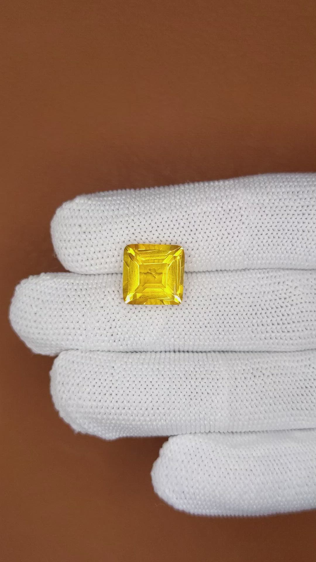 5.83 Ct. Yellow Citrine from Brazil Size Video