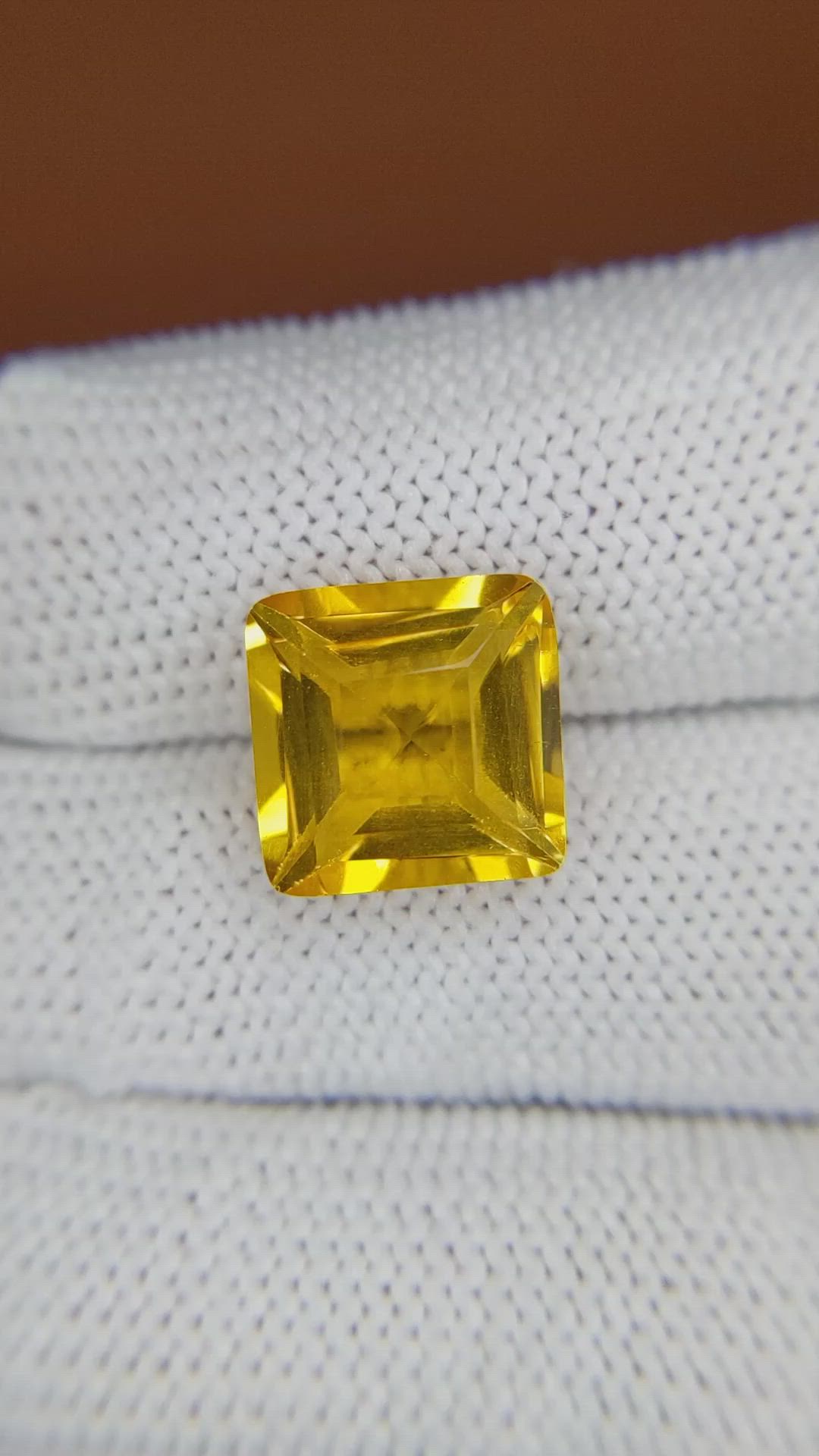 5.83 Ct. Yellow Citrine from Brazil Size Video