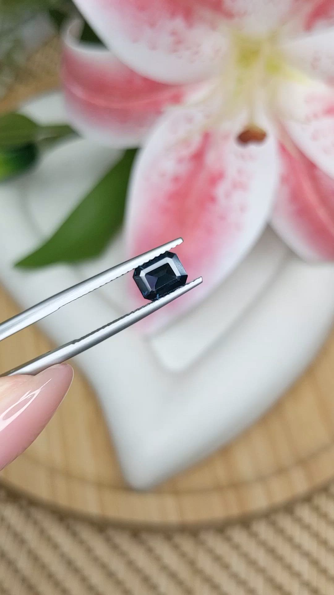 1.50 Ct. Blue Spinel from Ceylon (Sri Lanka) Size Video