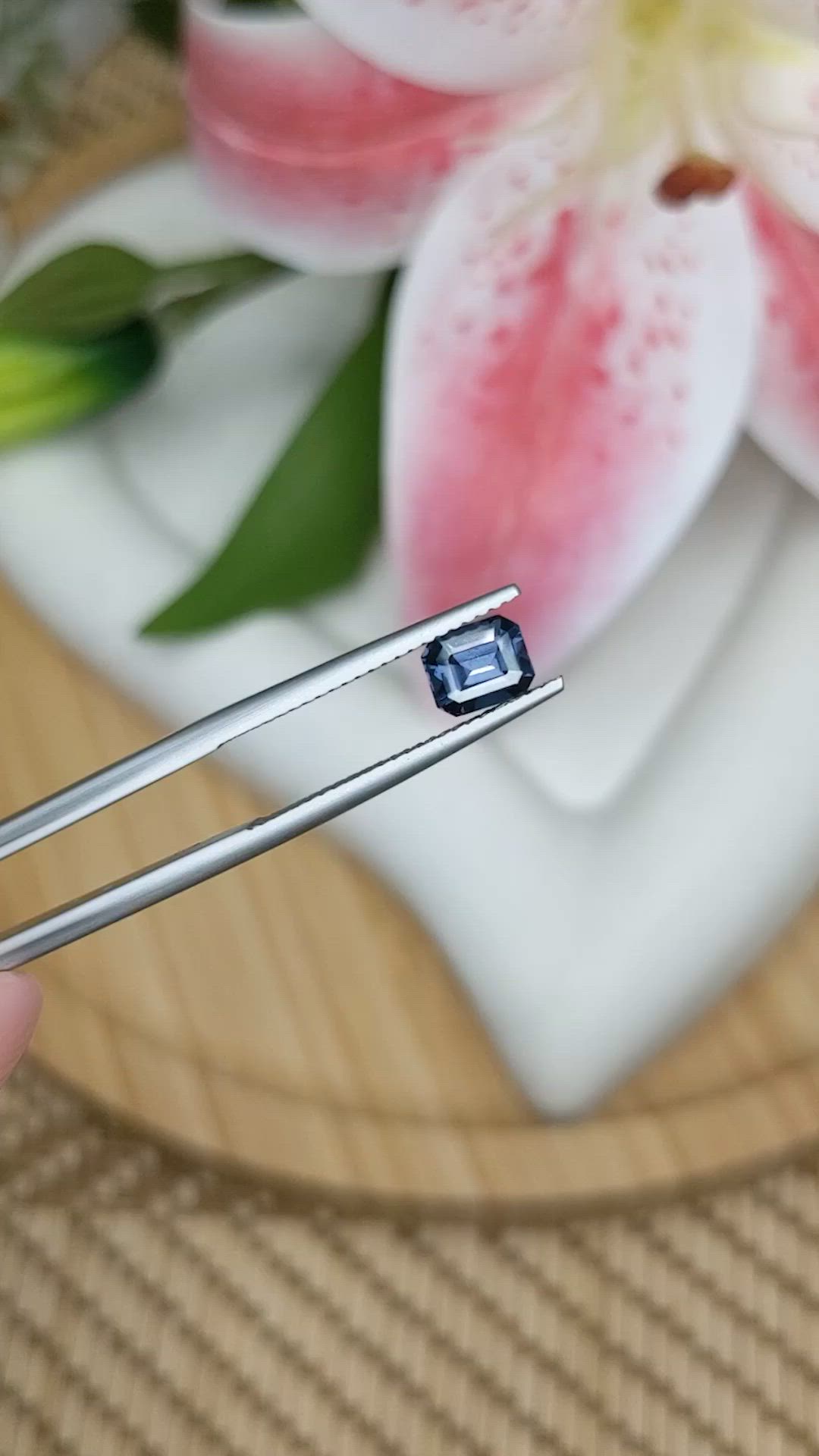 1.04 Ct. Blue Spinel from Ceylon (Sri Lanka) Size Video
