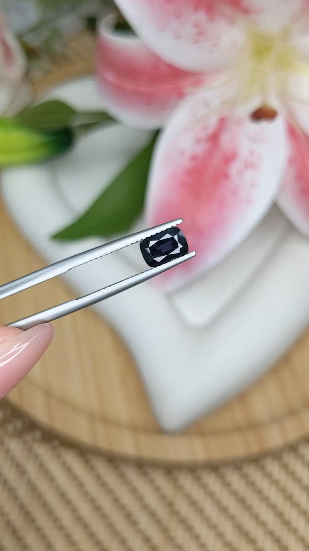 1.49 Ct. Purple Spinel from Ceylon (Sri Lanka) Size Video