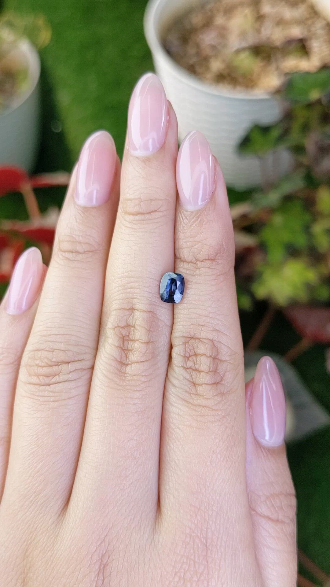 0.83 Ct. Blue Spinel from Ceylon (Sri Lanka) Size Video