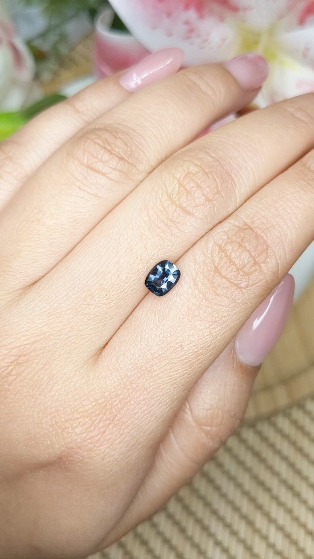 0.83 Ct. Blue Spinel from Ceylon (Sri Lanka) Size Video