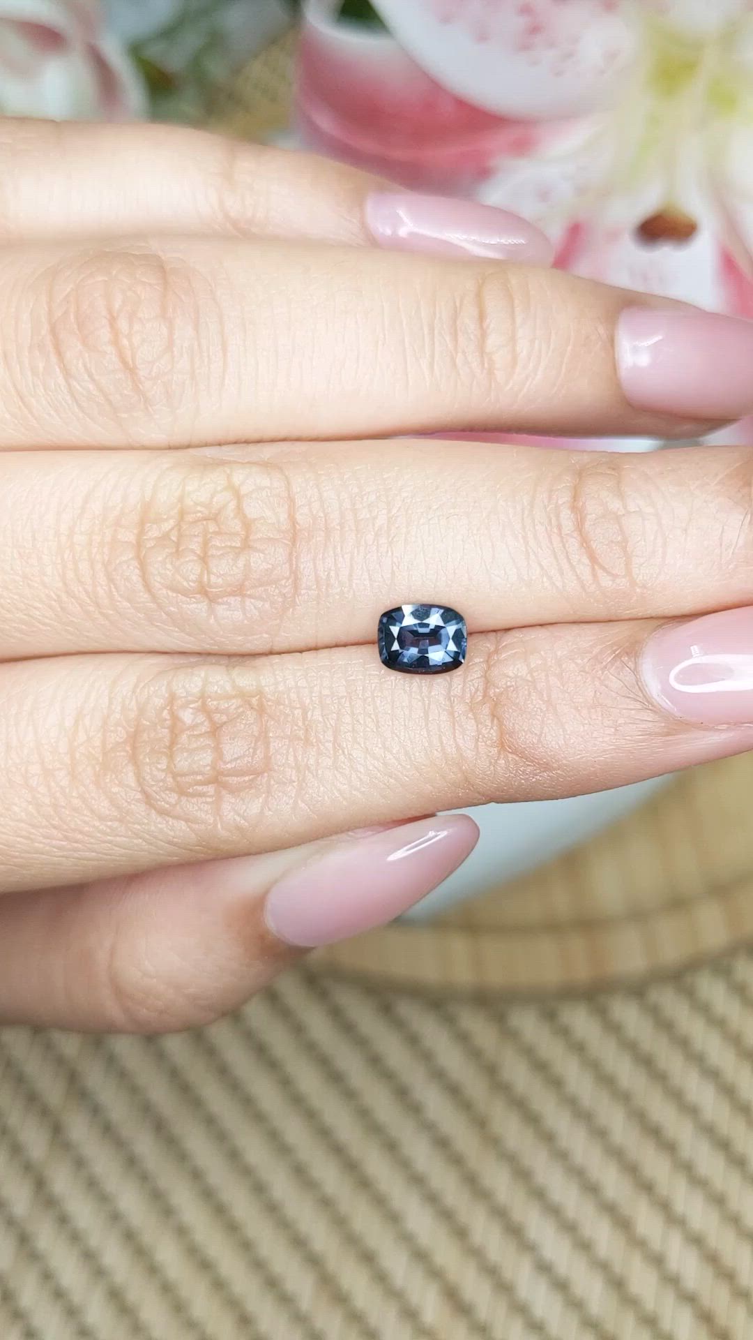 0.83 Ct. Blue Spinel from Ceylon (Sri Lanka) Size Video