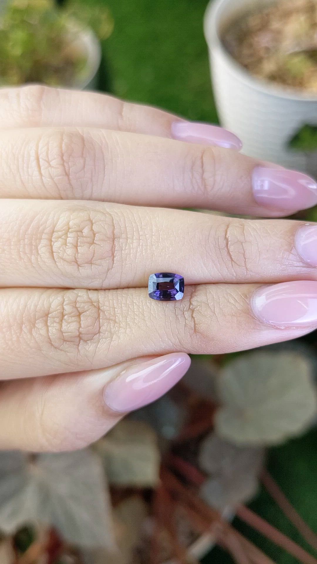 0.87 Ct. Purple Spinel from Ceylon (Sri Lanka) Size Video