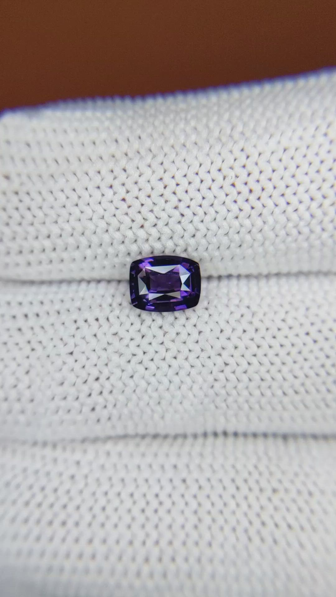 0.87 Ct. Purple Spinel from Ceylon (Sri Lanka) Size Video