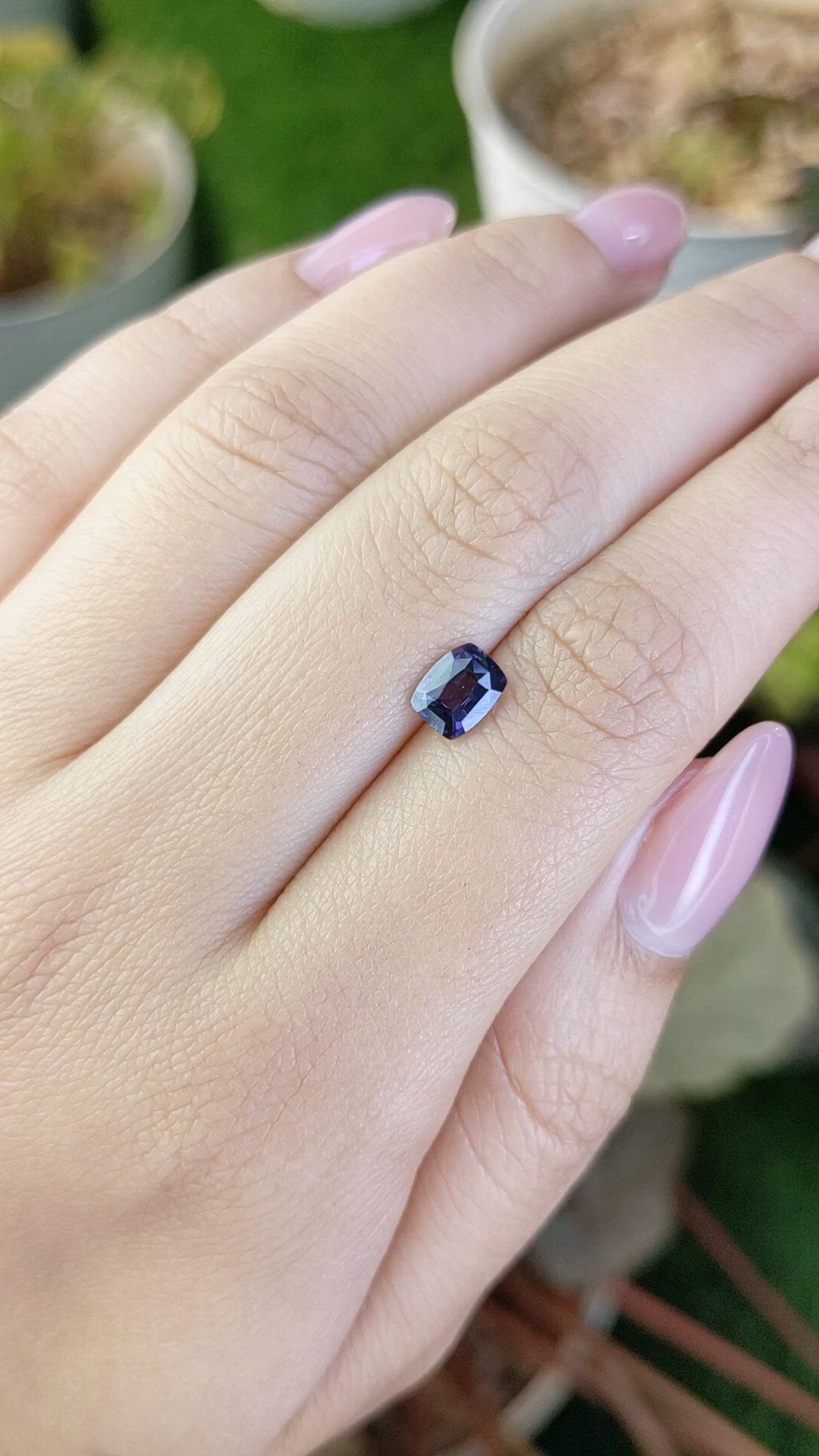 0.87 Ct. Purple Spinel from Ceylon (Sri Lanka) Size Video