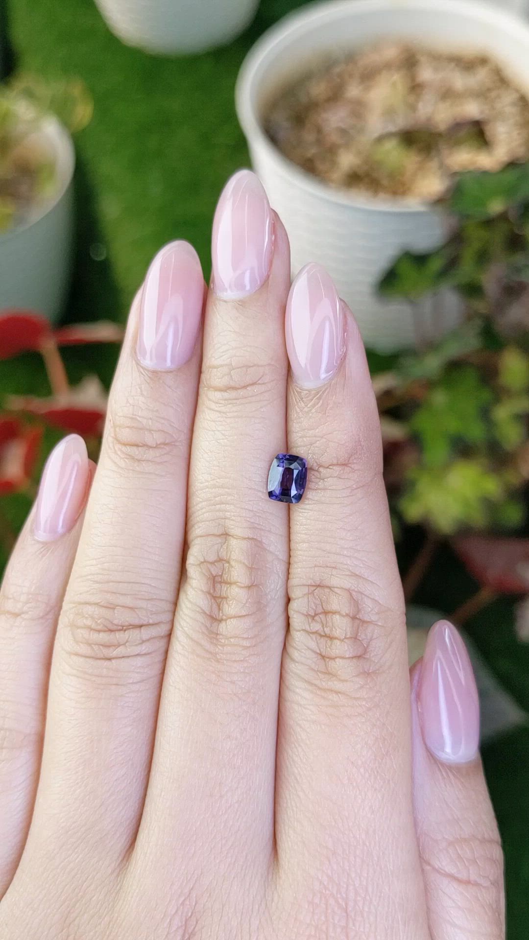 0.87 Ct. Purple Spinel from Ceylon (Sri Lanka) Size Video