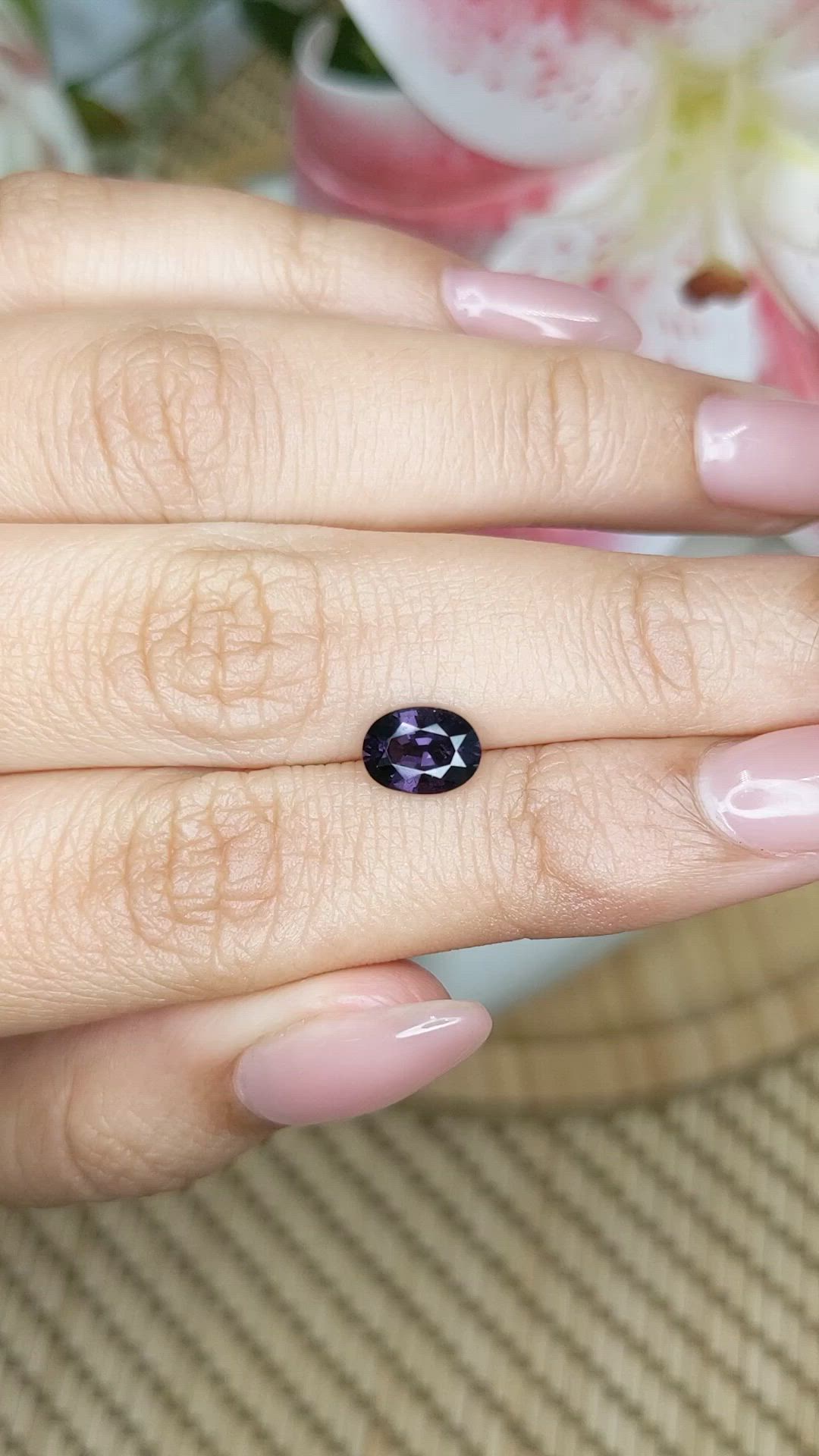 1.03 Ct. Purple Spinel from Ceylon (Sri Lanka) Size Video