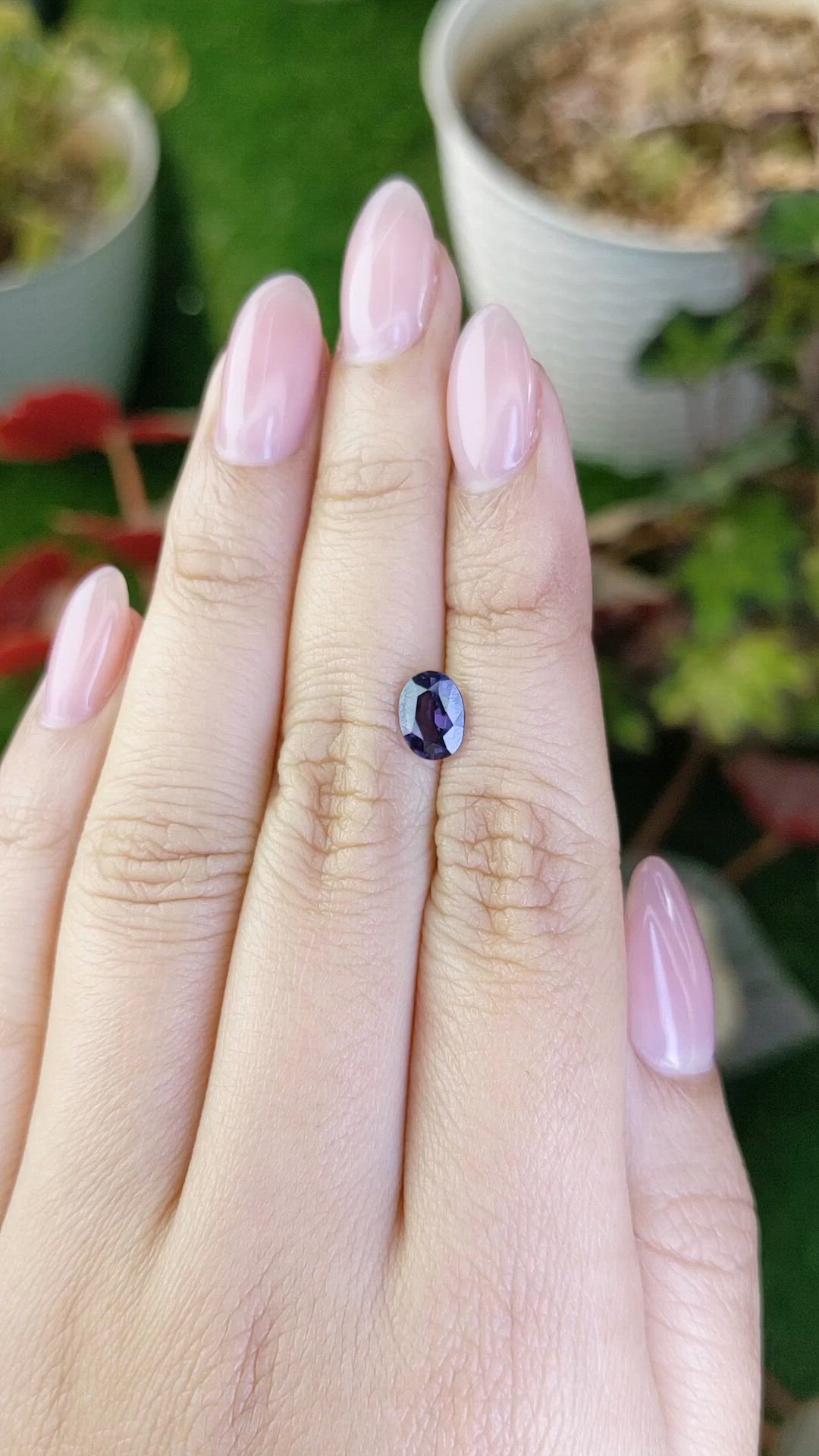 1.03 Ct. Purple Spinel from Ceylon (Sri Lanka) Size Video
