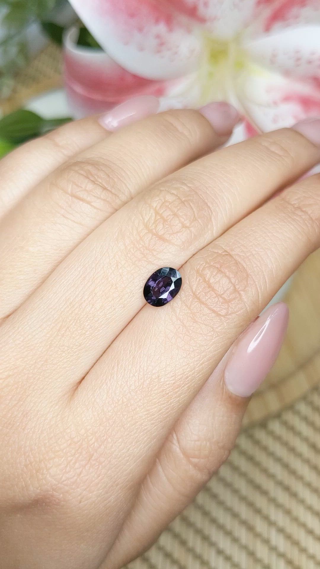 1.03 Ct. Purple Spinel from Ceylon (Sri Lanka) Size Video