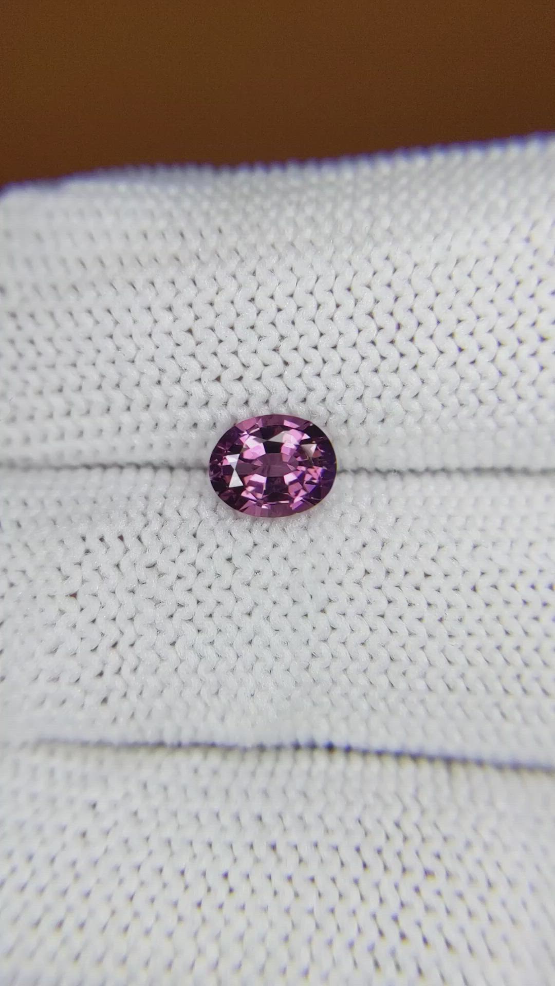0.80 Ct. Pinkish Purple Spinel from Ceylon (Sri Lanka) Size Video