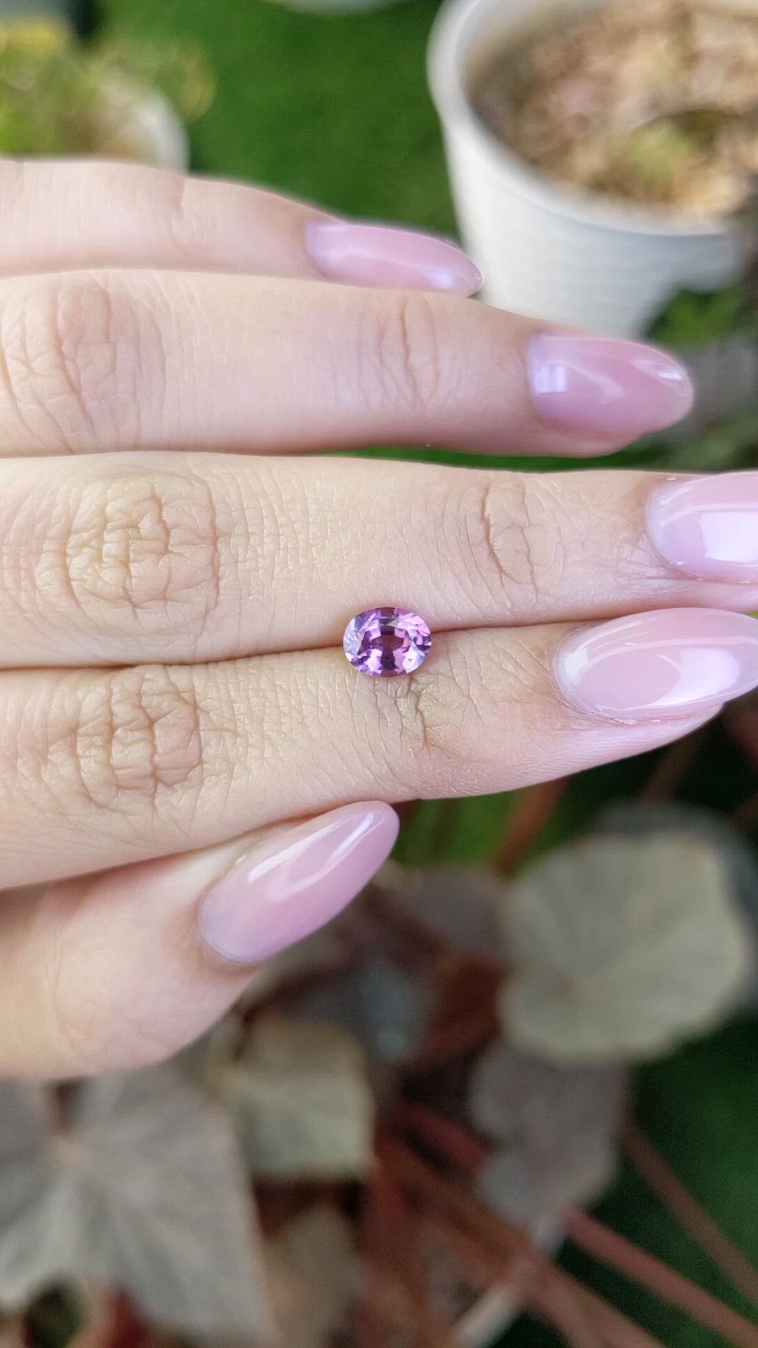 0.80 Ct. Pinkish Purple Spinel from Ceylon (Sri Lanka) Size Video