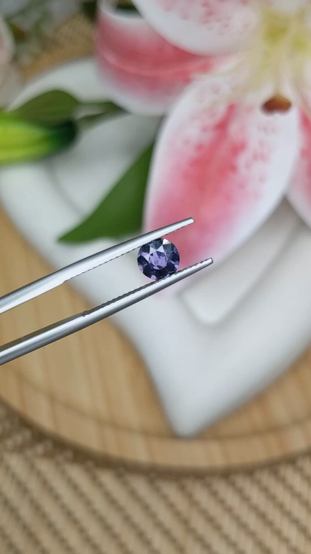 0.91 Ct. Bluish Purple Spinel from Ceylon (Sri Lanka) Size Video