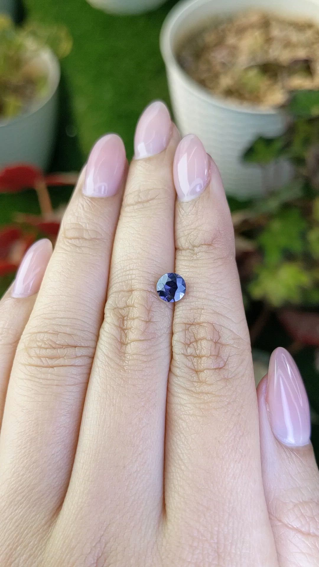 0.91 Ct. Bluish Purple Spinel from Ceylon (Sri Lanka) Size Video