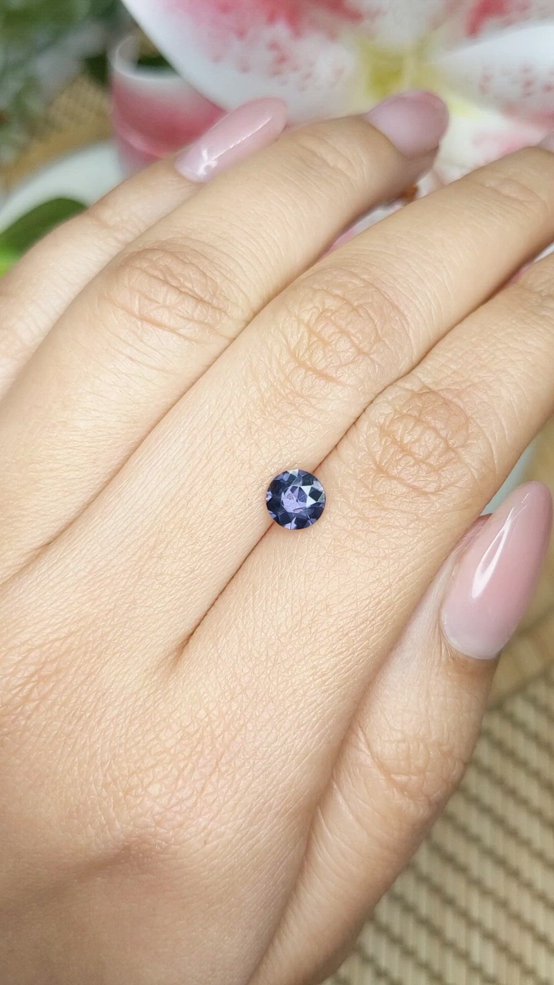 0.91 Ct. Bluish Purple Spinel from Ceylon (Sri Lanka) Size Video