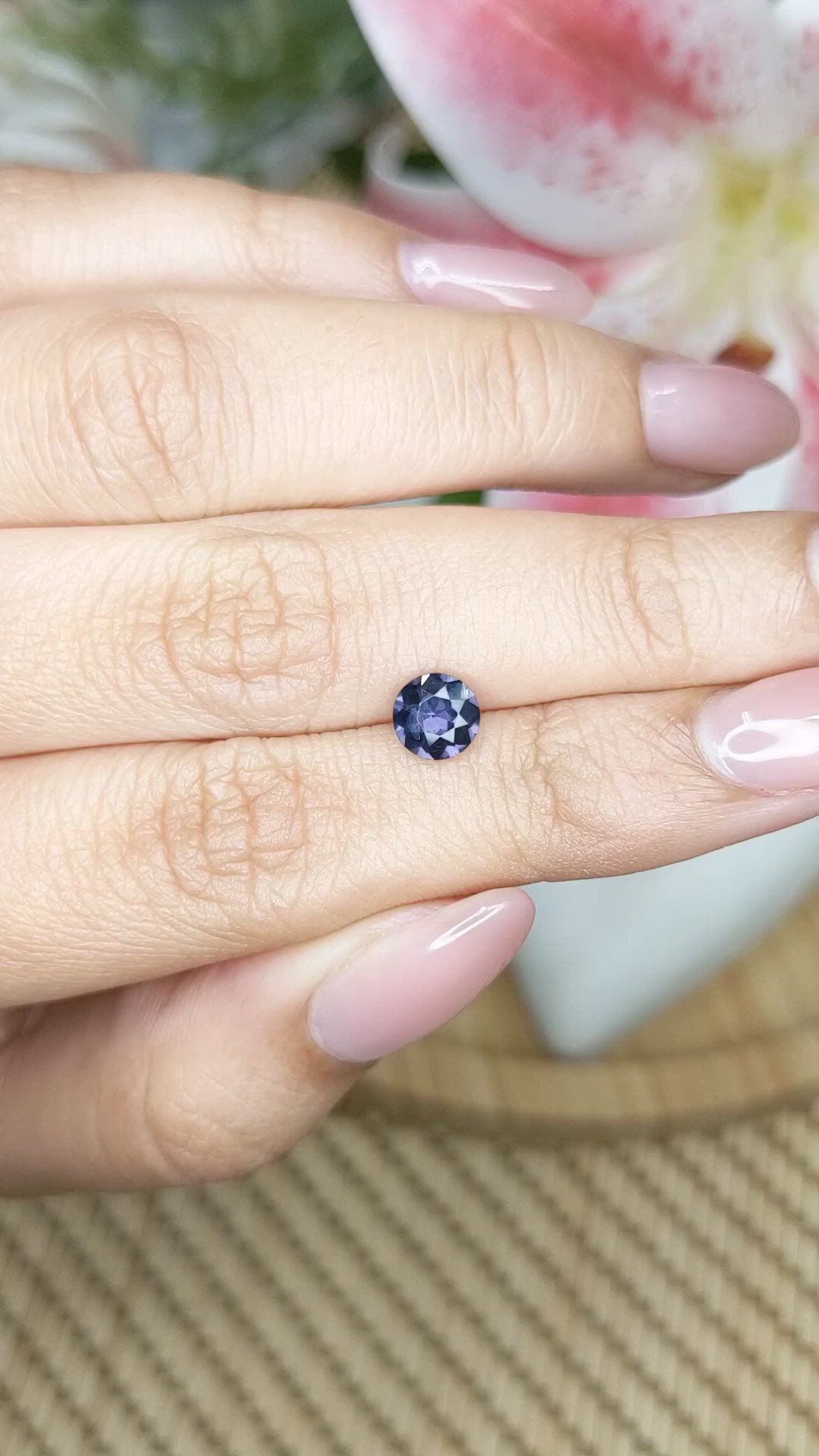0.91 Ct. Bluish Purple Spinel from Ceylon (Sri Lanka) Size Video