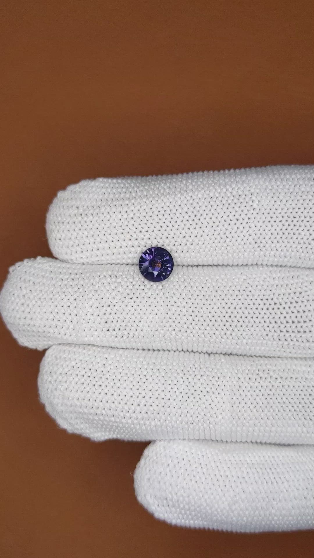 0.85 Ct. Bluish Purple Spinel from Ceylon (Sri Lanka) Size Video