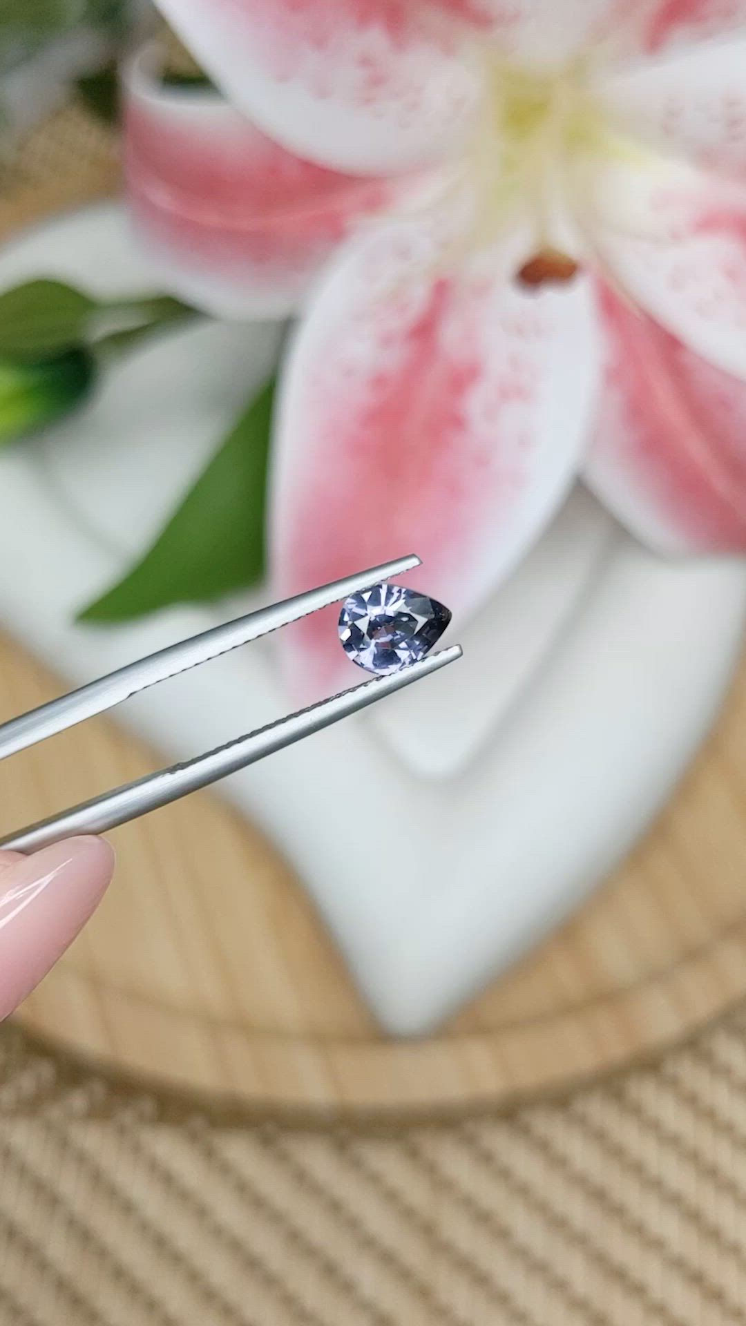 0.88 Ct. Purple Spinel from Ceylon (Sri Lanka) Size Video
