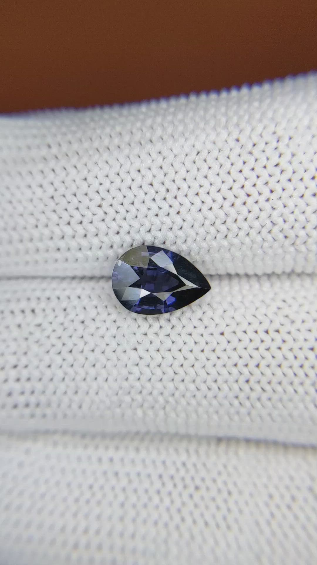 1.52 Ct. Purplish Blue Spinel from Ceylon (Sri Lanka) Size Video