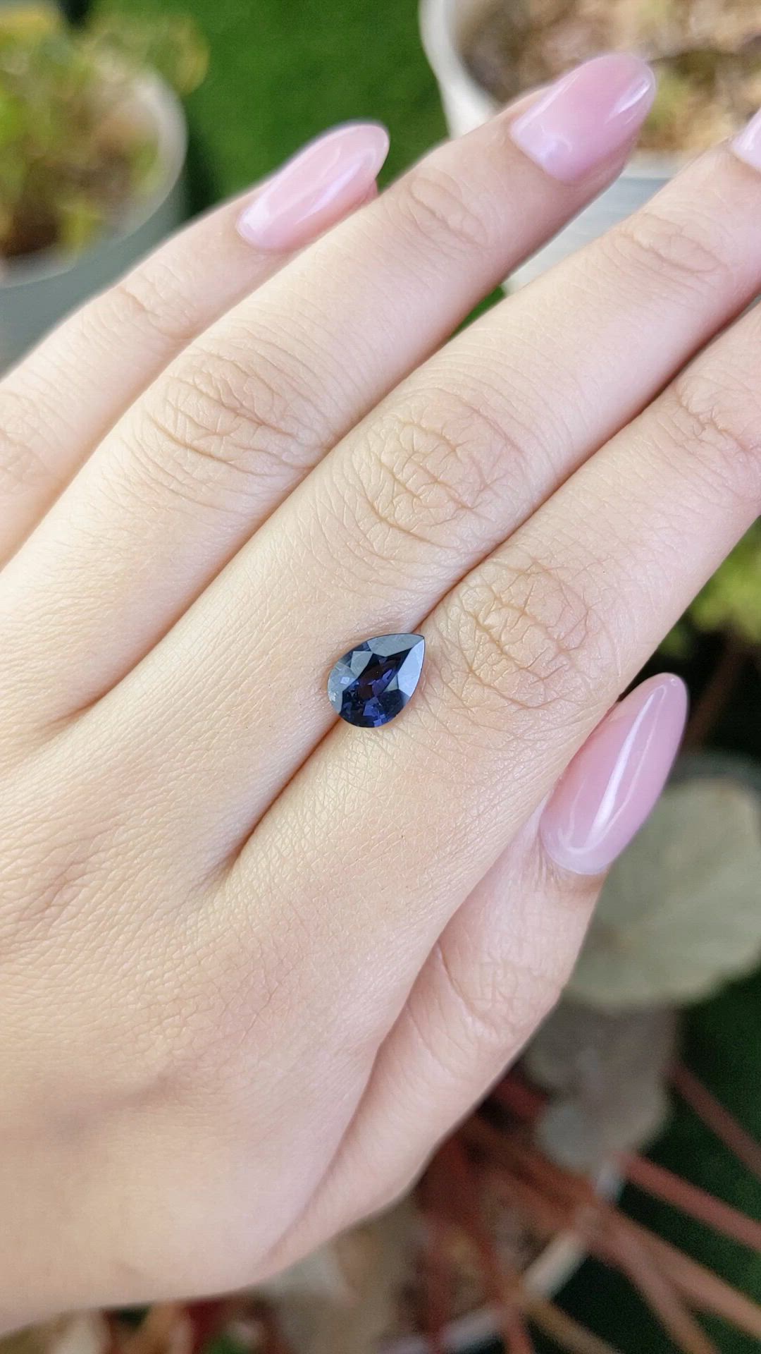 1.52 Ct. Purplish Blue Spinel from Ceylon (Sri Lanka) Size Video