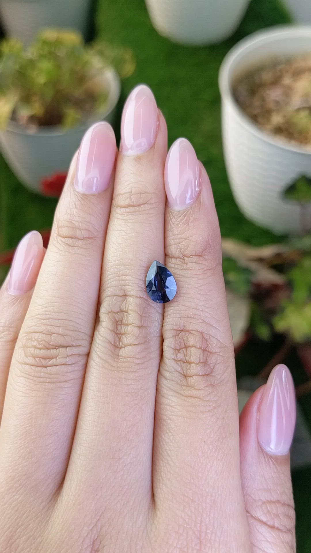 1.52 Ct. Purplish Blue Spinel from Ceylon (Sri Lanka) Size Video