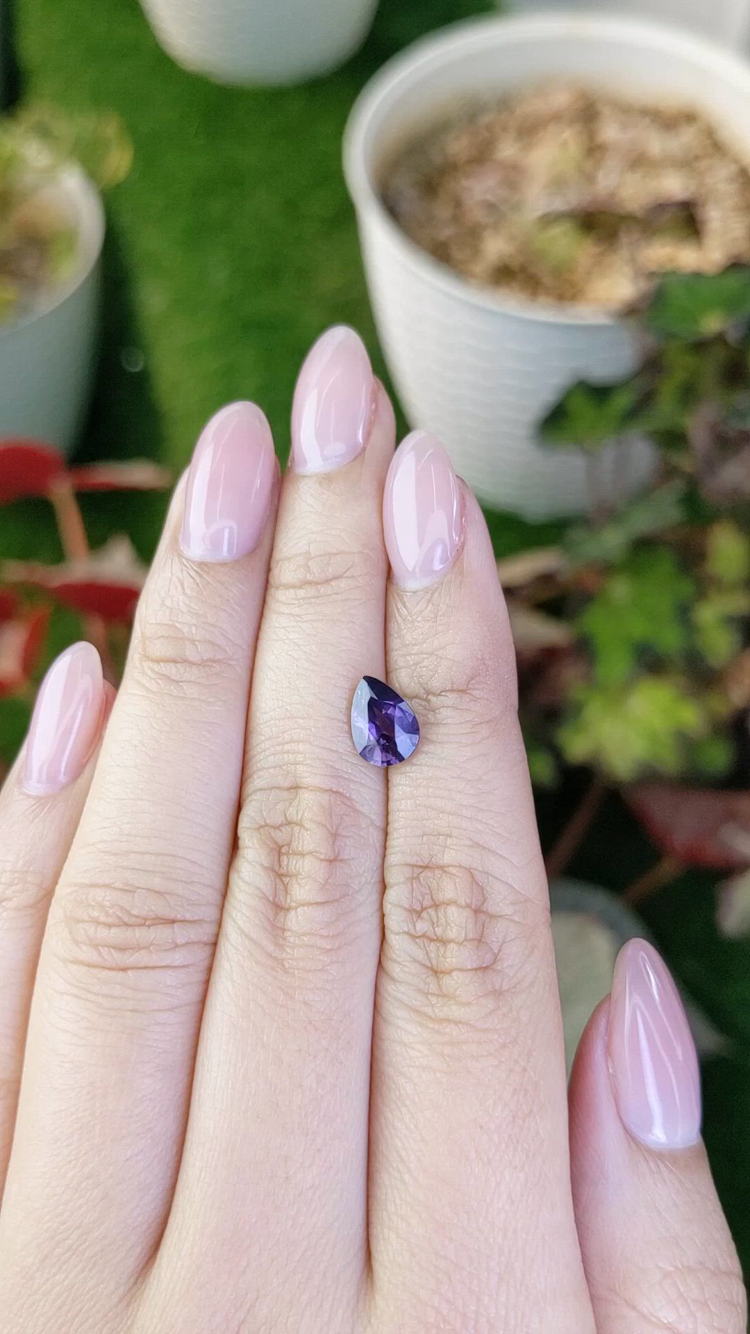 1.39 Ct. Purple Spinel from Ceylon (Sri Lanka) Size Video