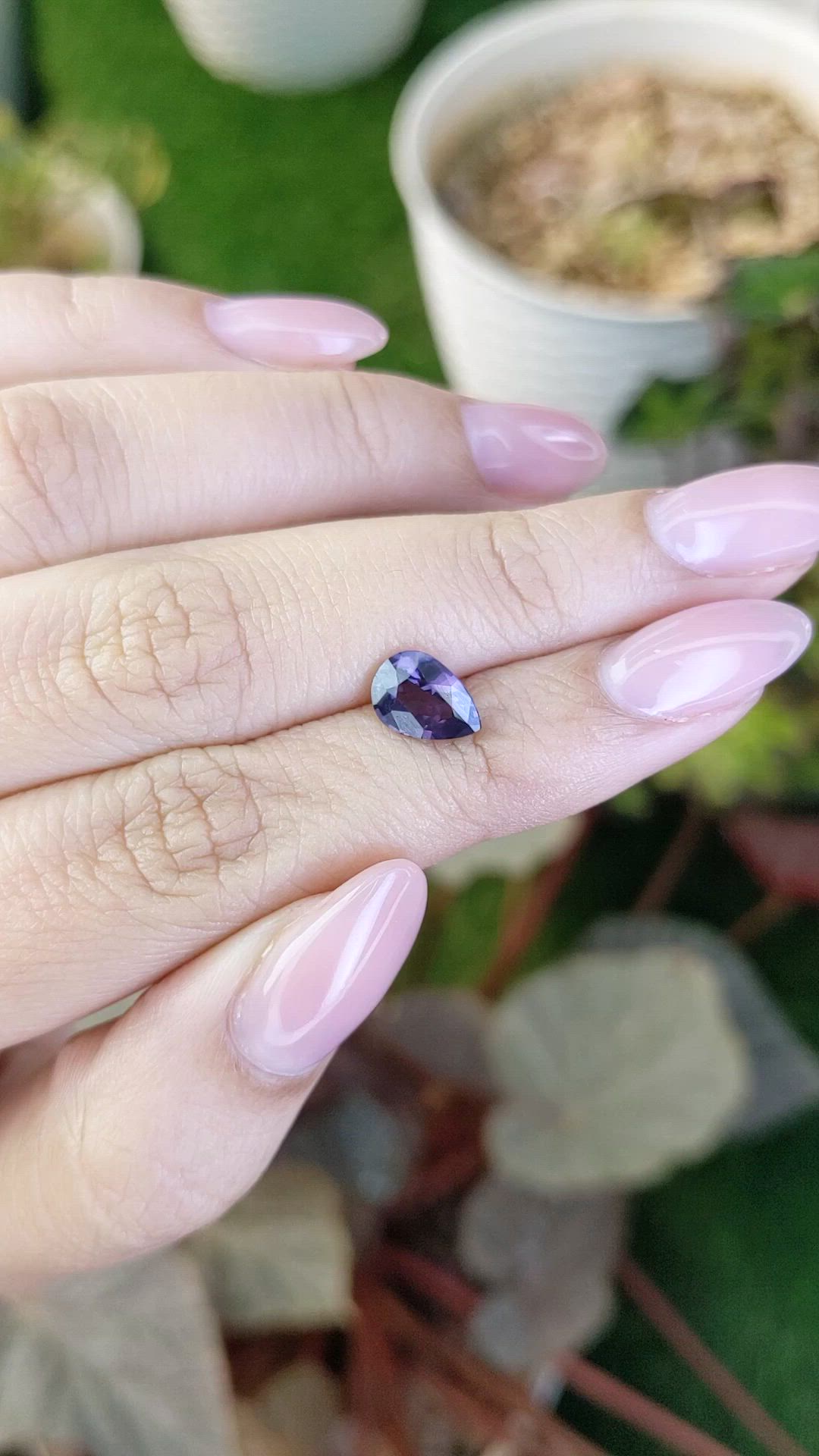 1.39 Ct. Purple Spinel from Ceylon (Sri Lanka) Size Video