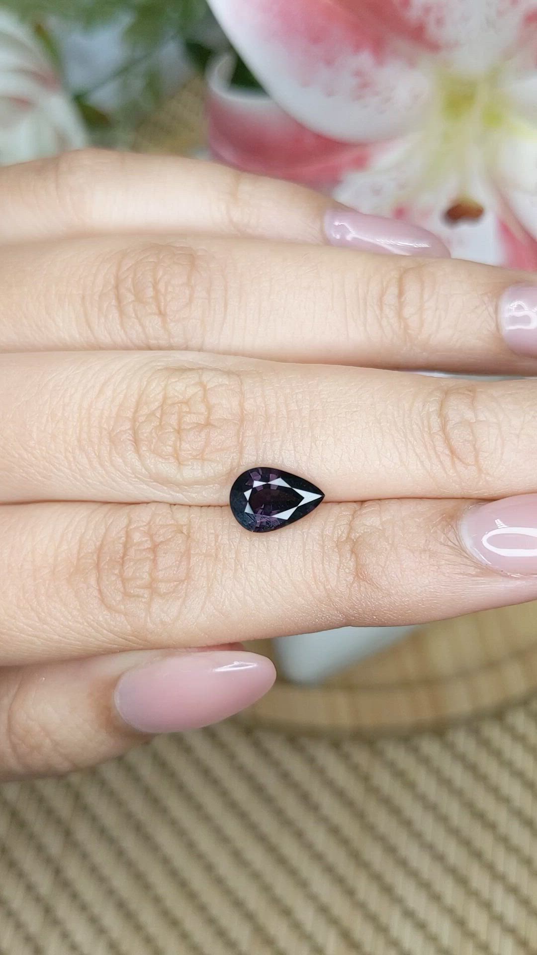 1.72 Ct. Purple Spinel from Ceylon (Sri Lanka) Size Video