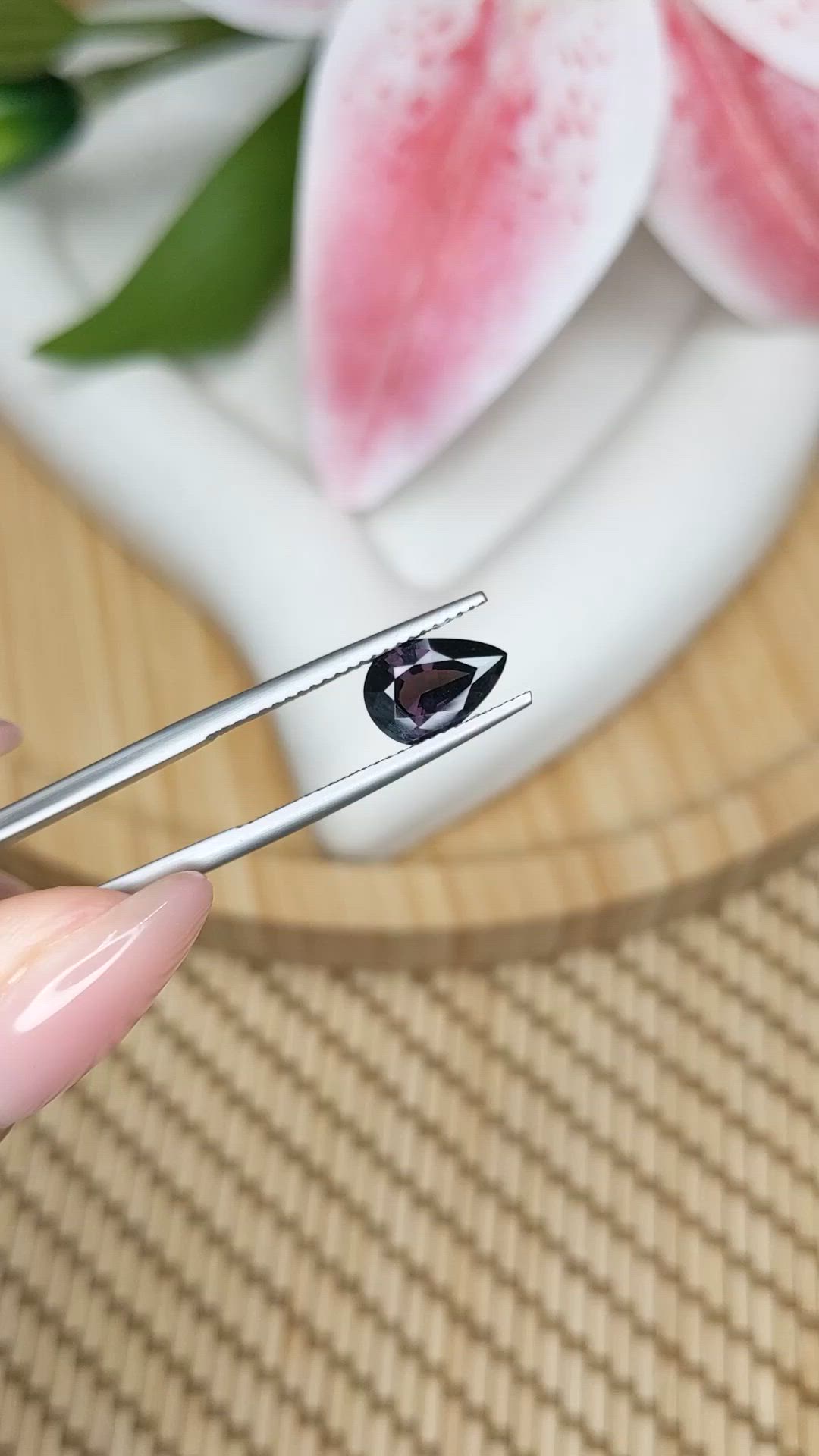 1.72 Ct. Purple Spinel from Ceylon (Sri Lanka) Size Video