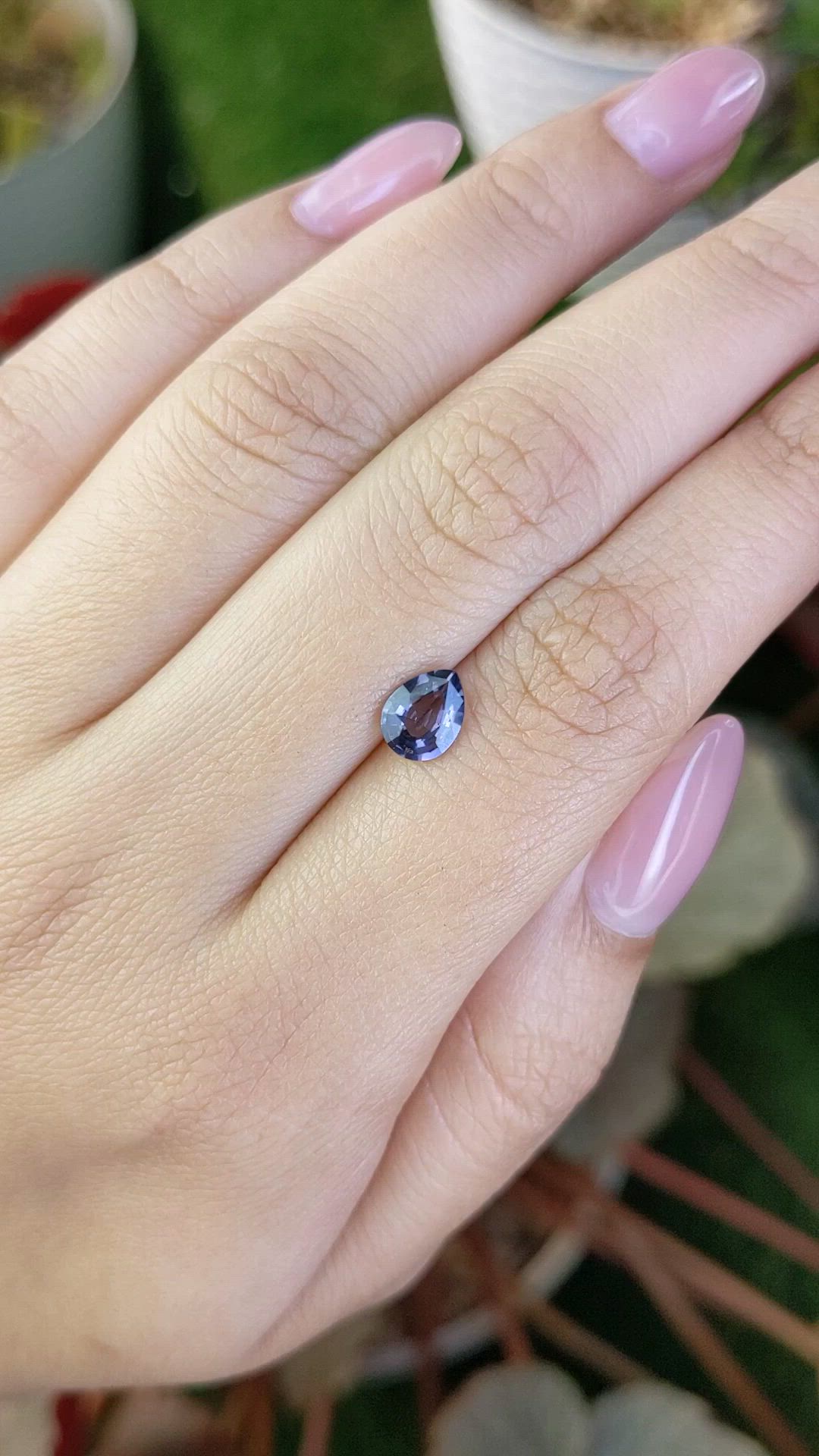0.87 Ct. Purple Spinel from Ceylon (Sri Lanka) Size Video
