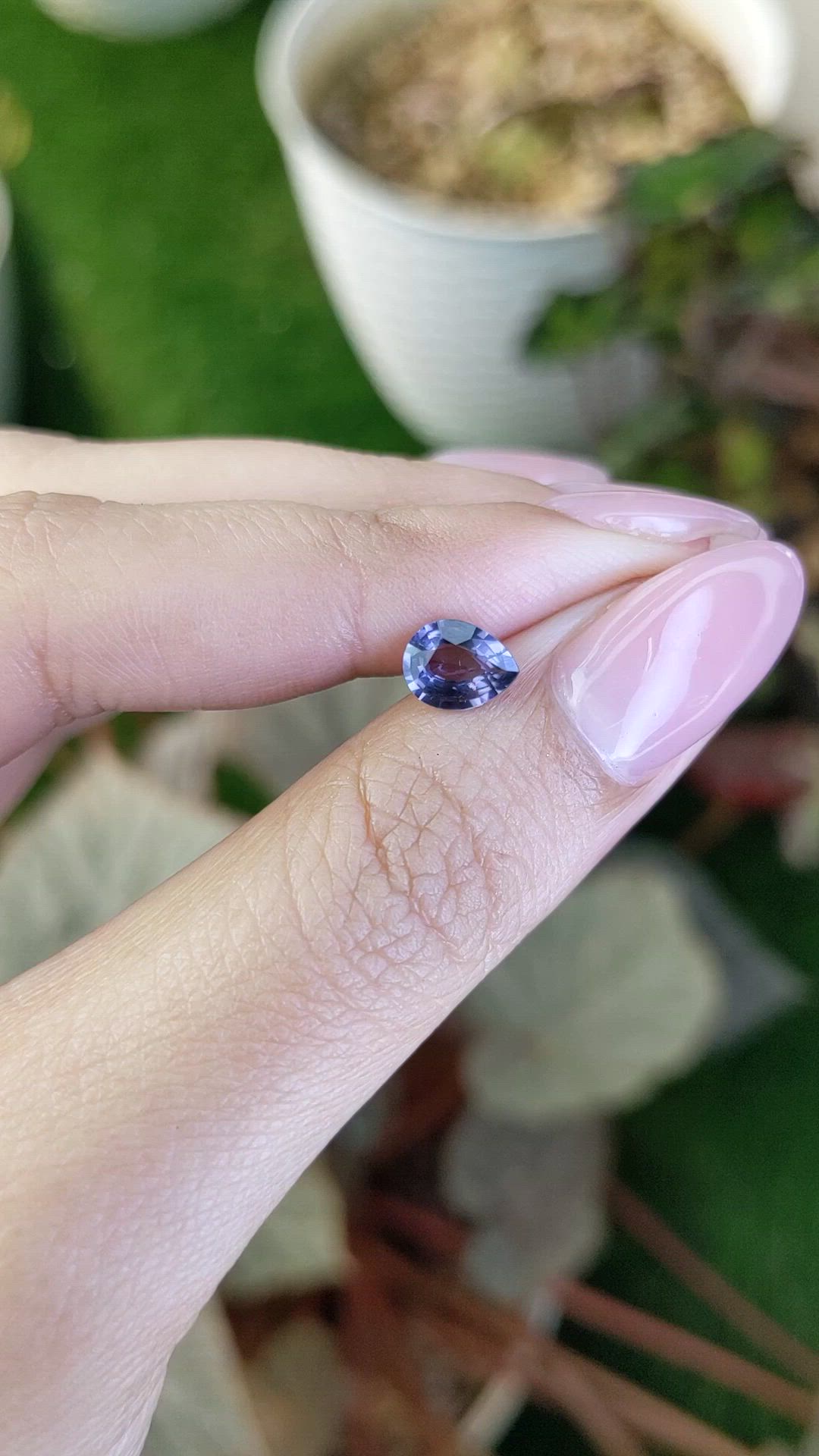 0.87 Ct. Purple Spinel from Ceylon (Sri Lanka) Size Video