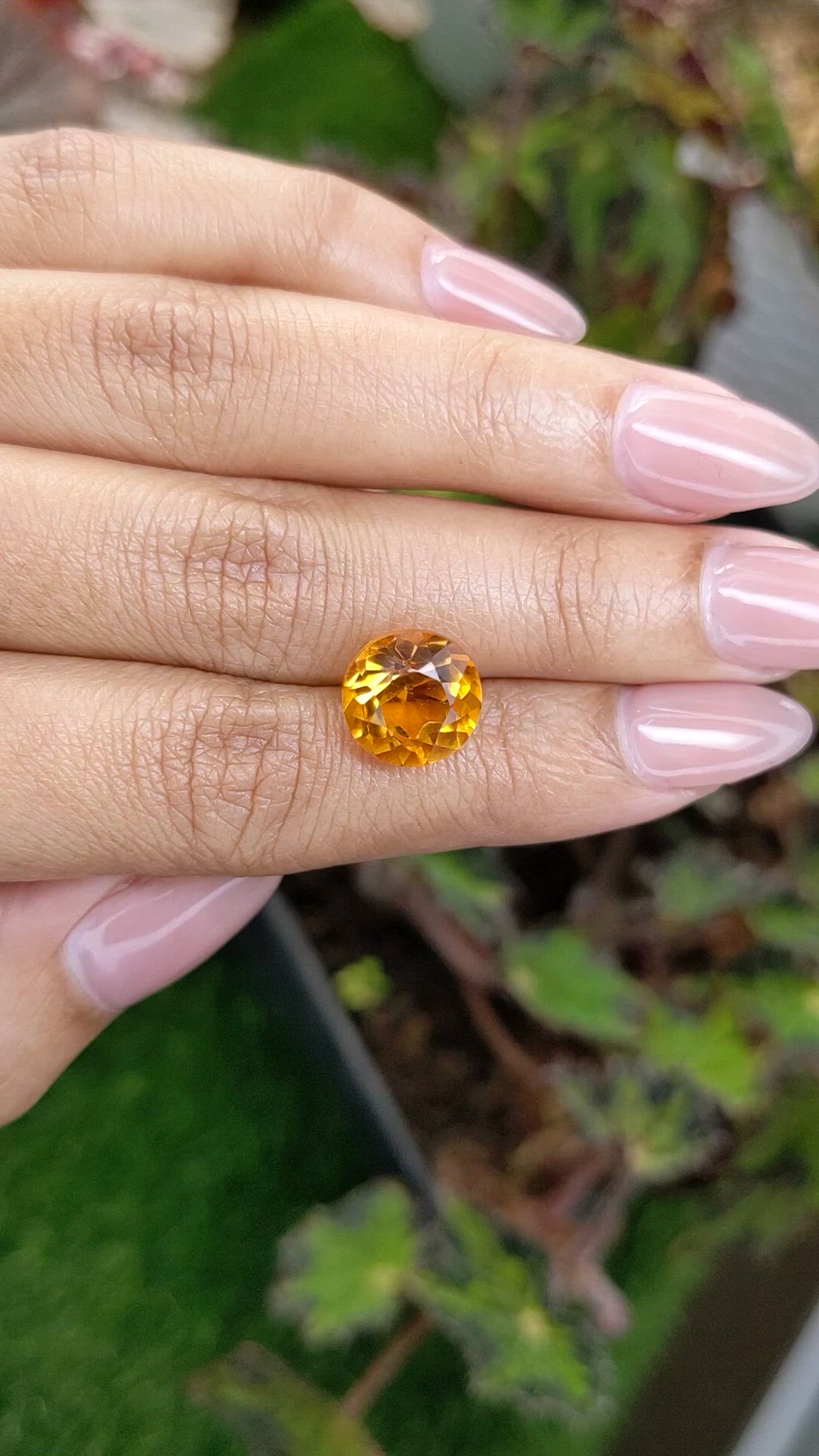 5.00 Ct. Yellow Citrine from Brazil Size Video
