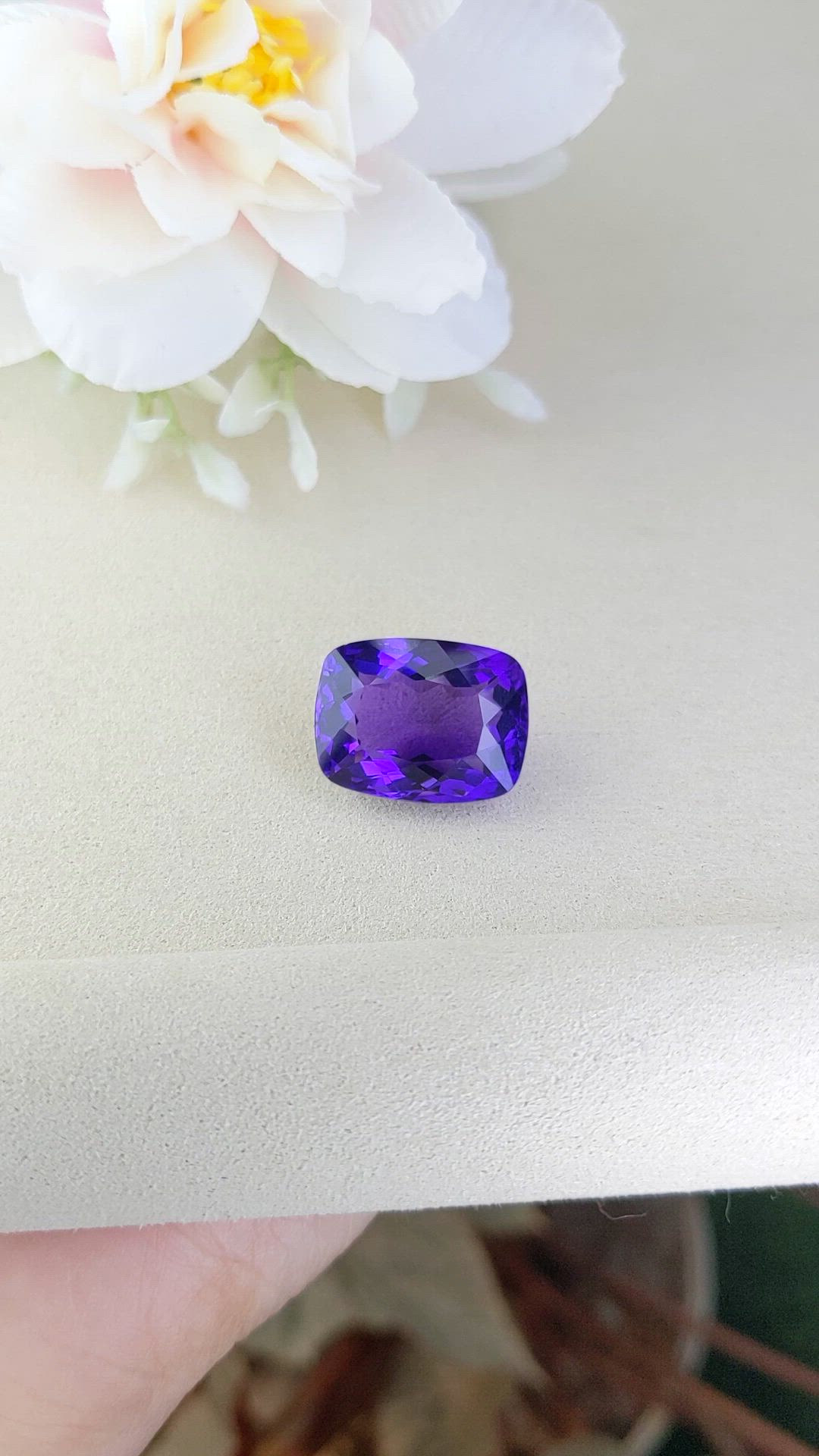 19.60 Ct. Purple Amethyst from Brazil Size Video