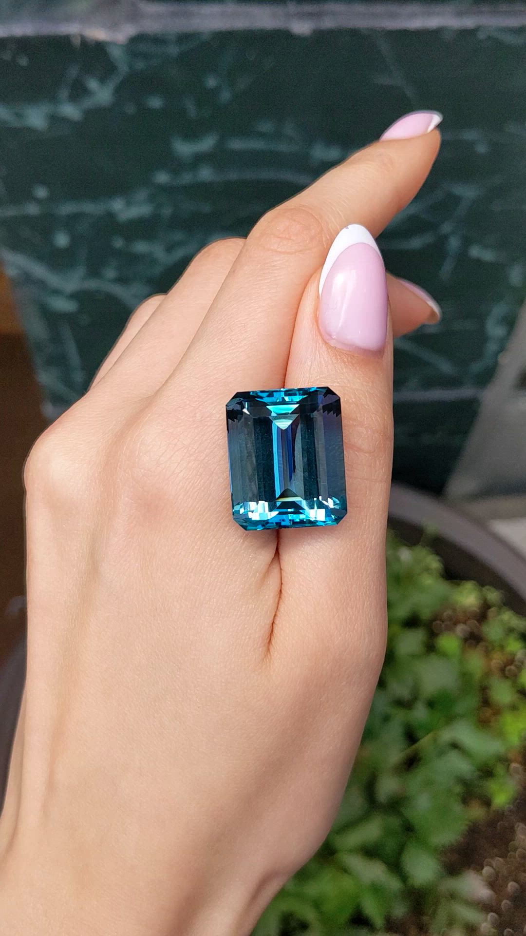 41.07 Ct. Blue Aquamarine from Brazil Size Video