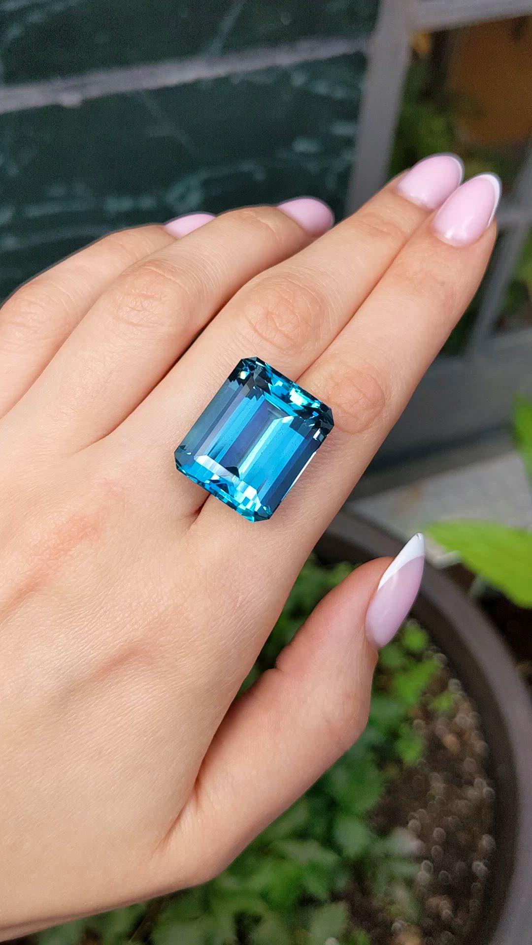 41.07 Ct. Blue Aquamarine from Brazil Size Video