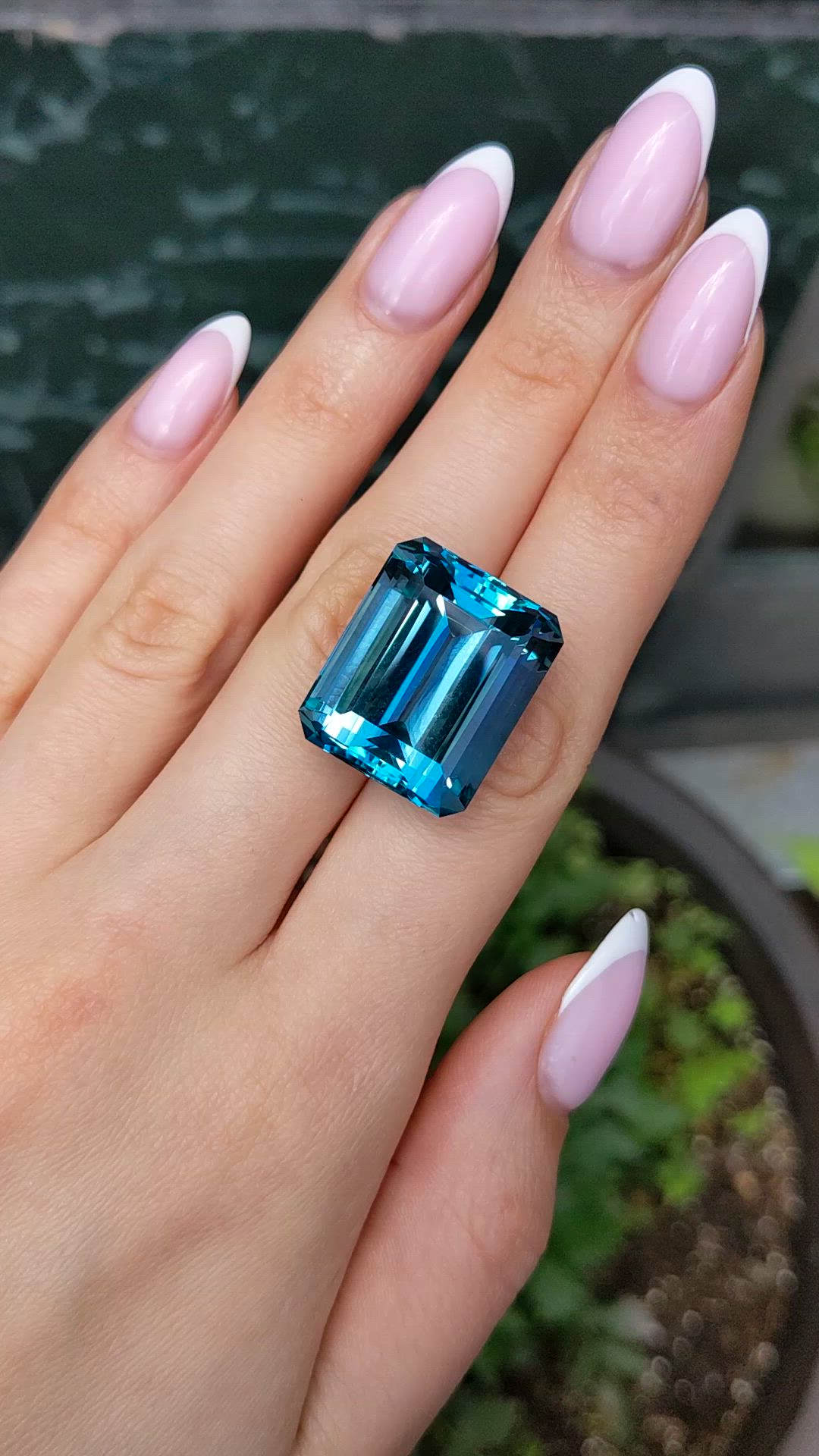 41.07 Ct. Blue Aquamarine from Brazil Size Video