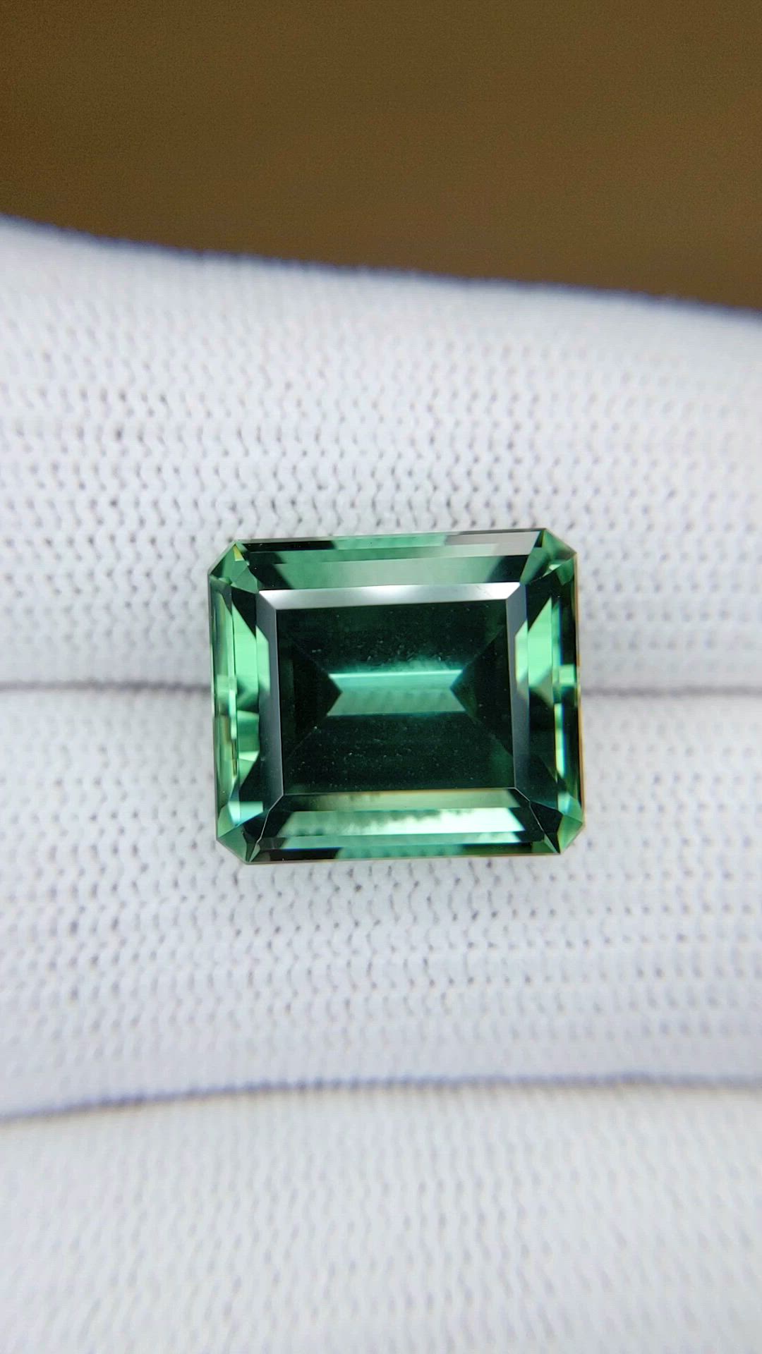 12.27 Ct. Bluish Green Tourmaline from Brazil Size Video