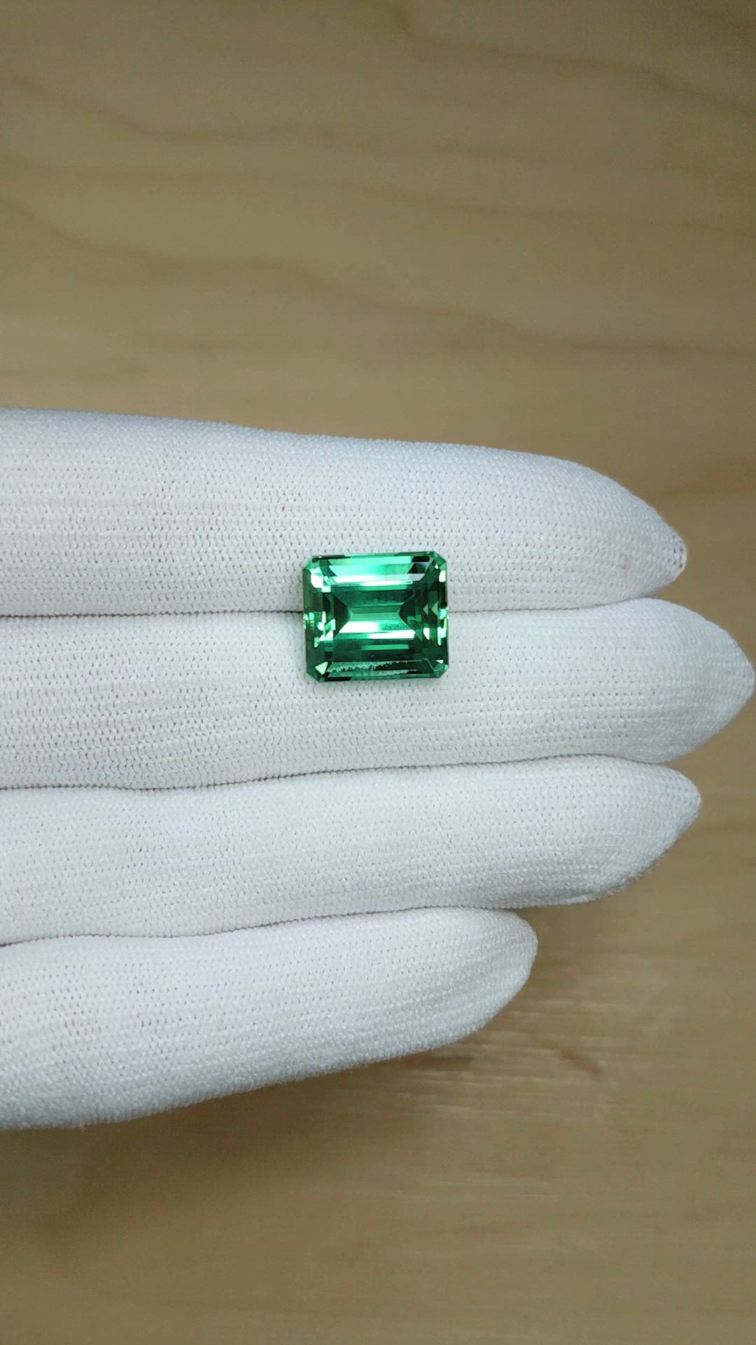 12.27 Ct. Bluish Green Tourmaline from Brazil Size Video