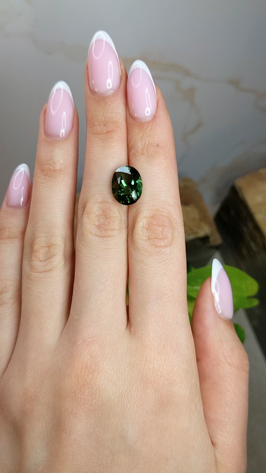 6.13 Ct. Green Tourmaline from Brazil Size Video
