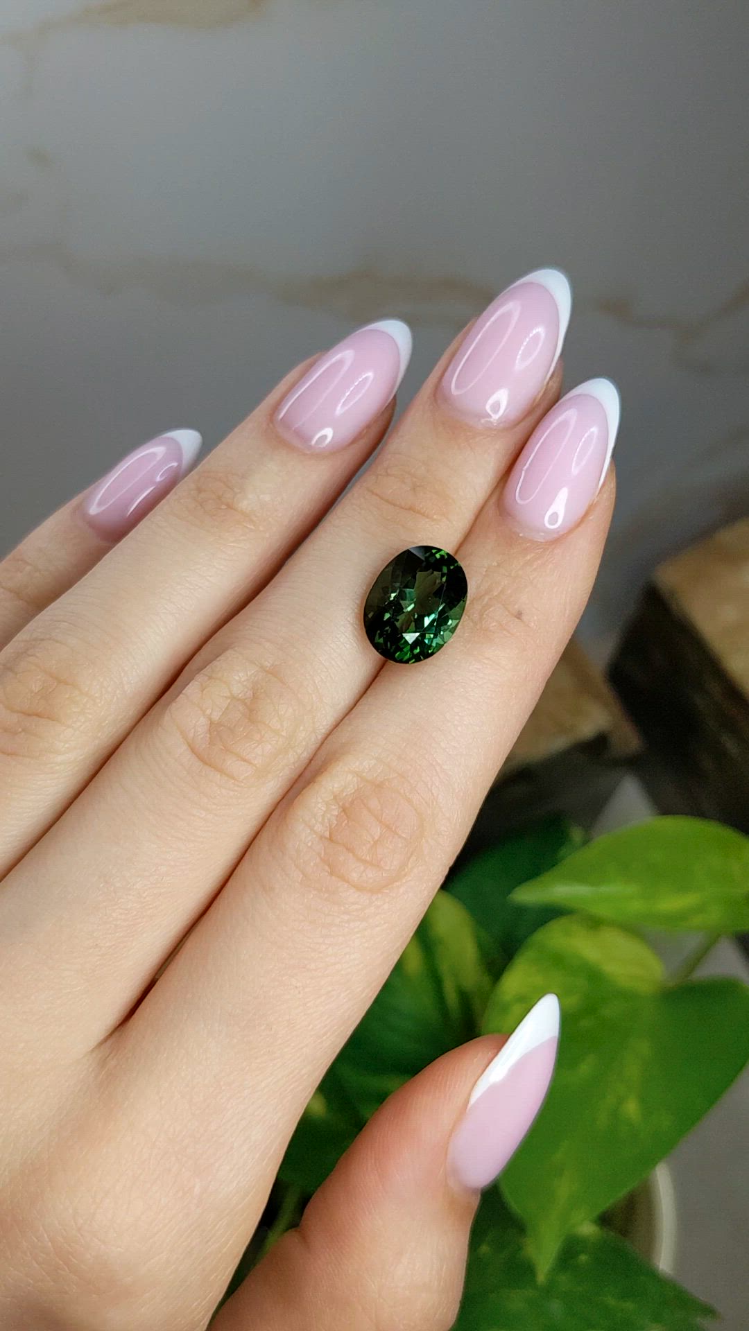 6.13 Ct. Green Tourmaline from Brazil Size Video