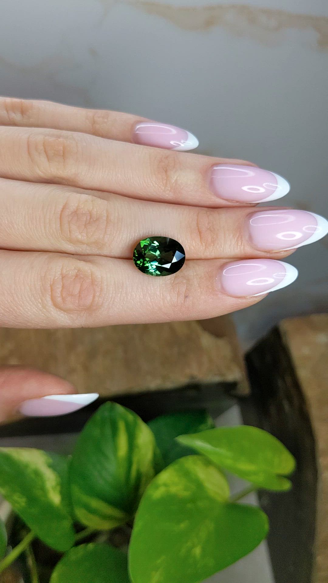 6.13 Ct. Green Tourmaline from Brazil Size Video