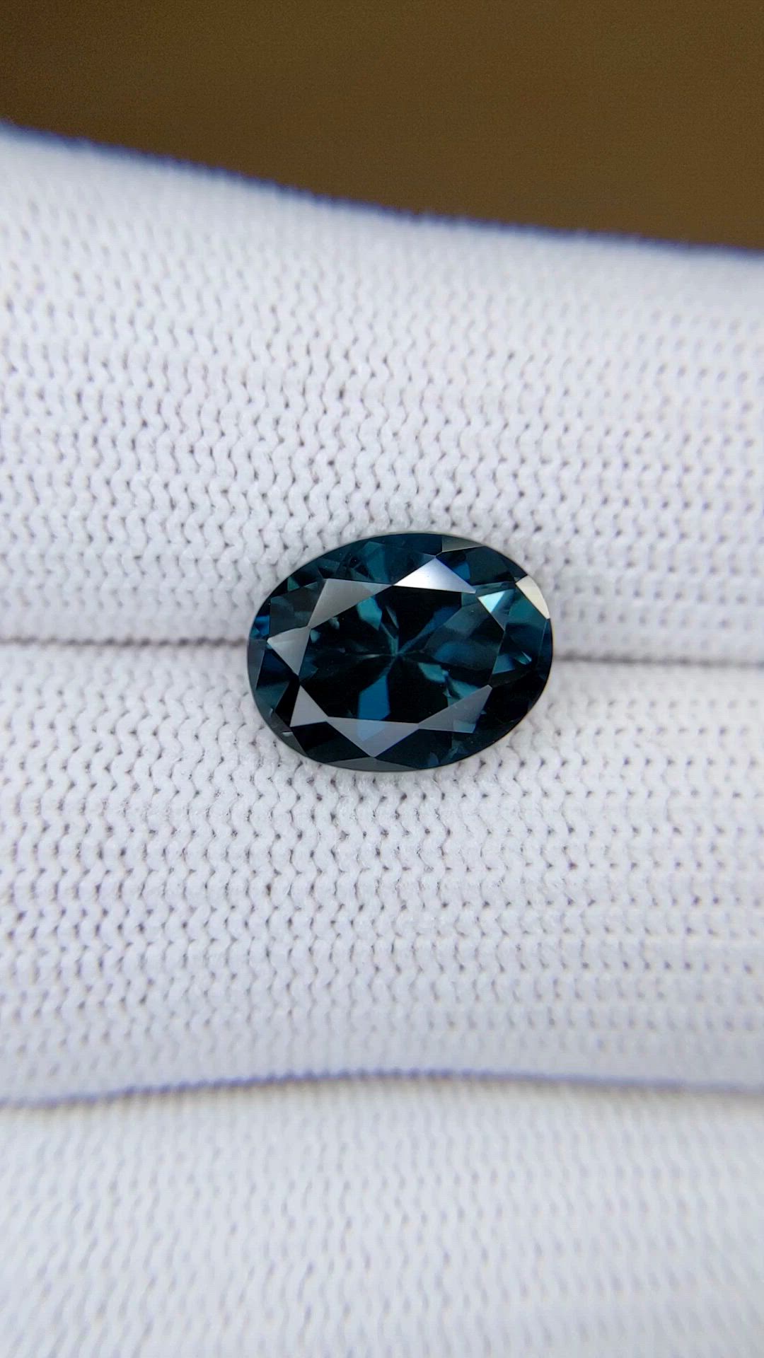 4.92 Ct. Greenish Blue Tourmaline from Brazil Size Video