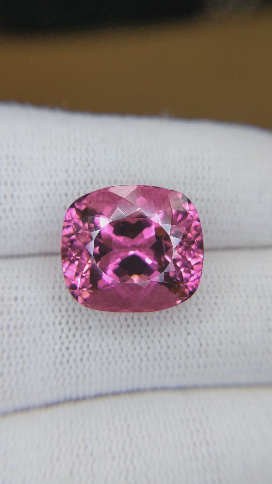 15.35 Ct. Purplish Pink Tourmaline from Brazil Size Video