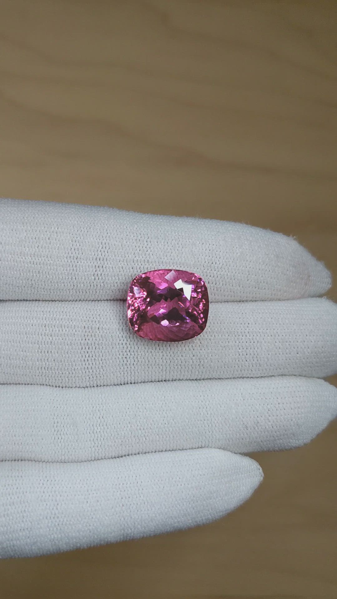 15.35 Ct. Purplish Pink Tourmaline from Brazil Size Video