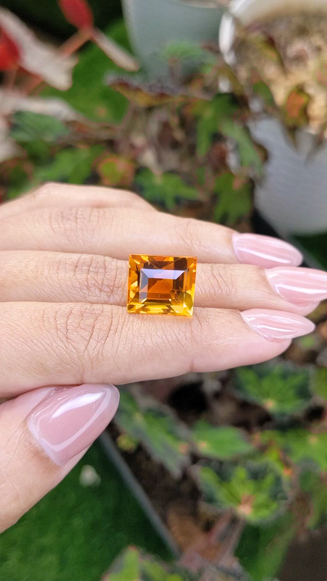 12.20 Ct. Yellowish Orange Citrine from Brazil Size Video