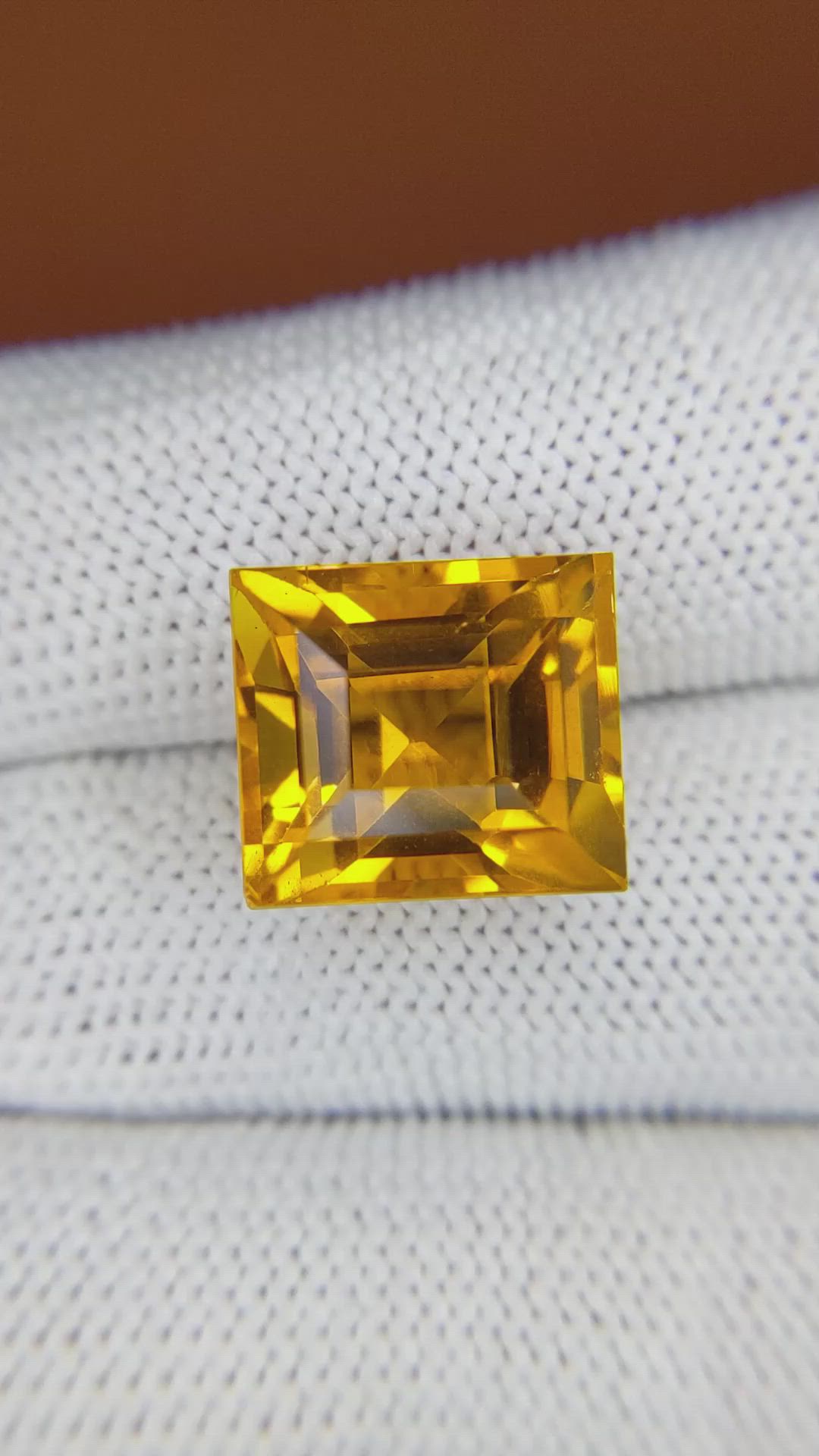 12.20 Ct. Yellowish Orange Citrine from Brazil Size Video